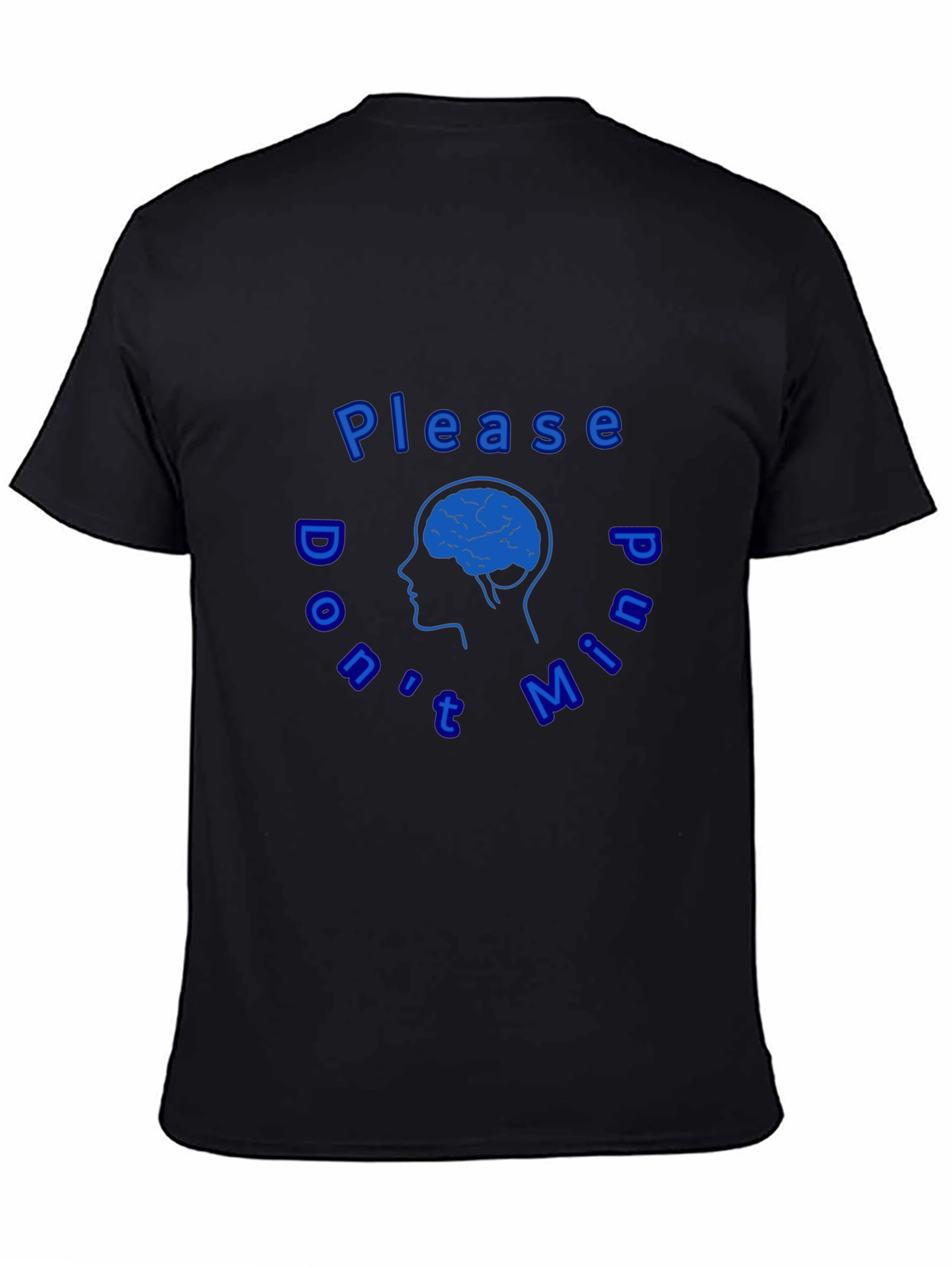 Humorous Brain Silhouette Graphic T-Shirt