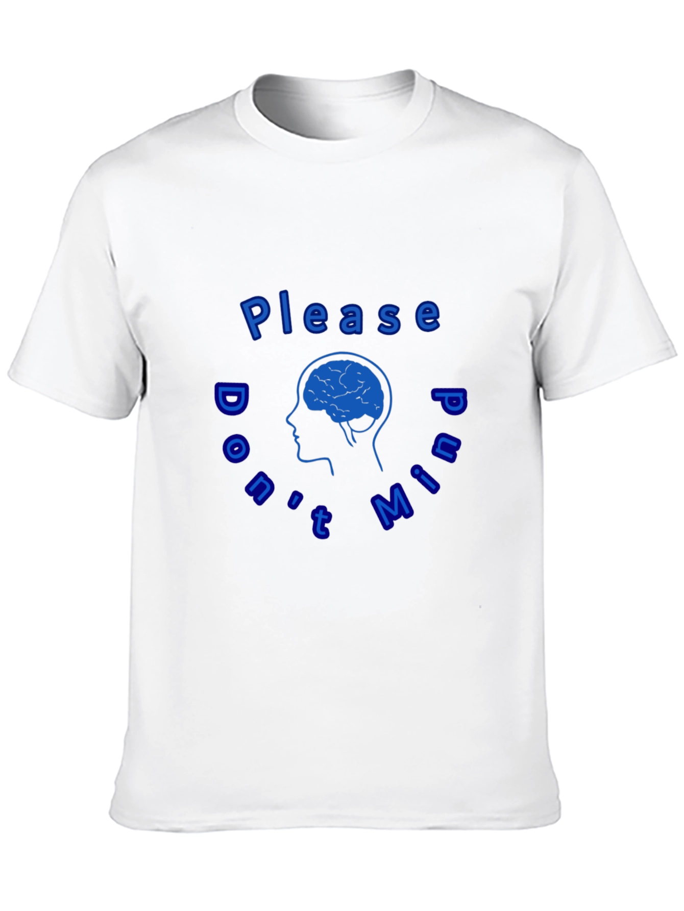 Humorous Brain Silhouette Graphic T-Shirt
