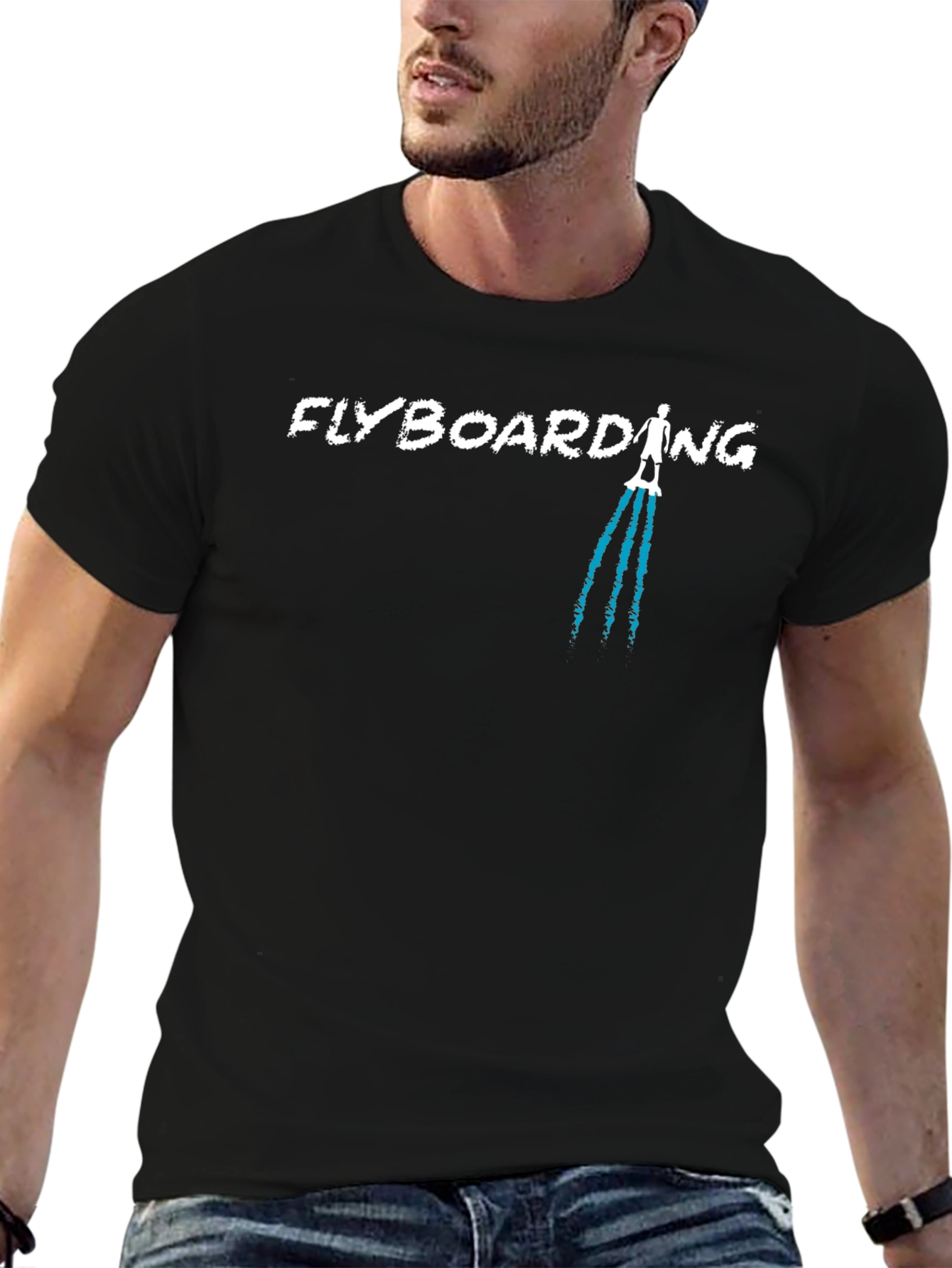Flyboarding Graphic Tee - Black