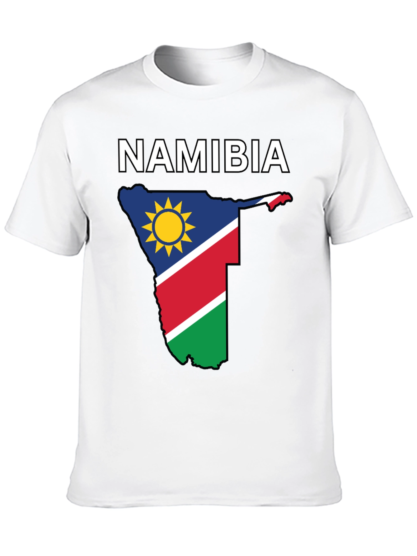 Namibia Flag T-Shirt - Black