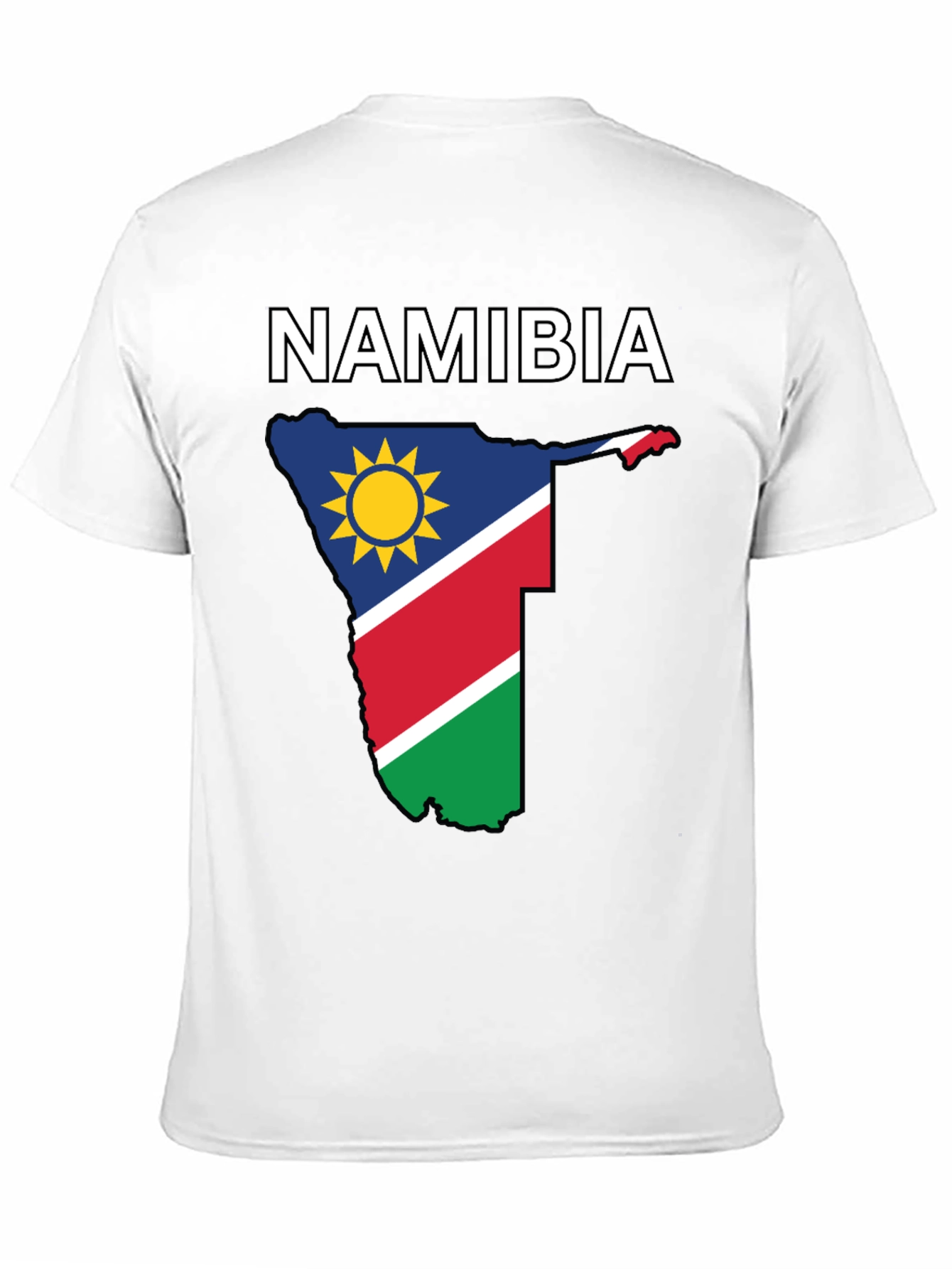 Namibia Flag T-Shirt - Black