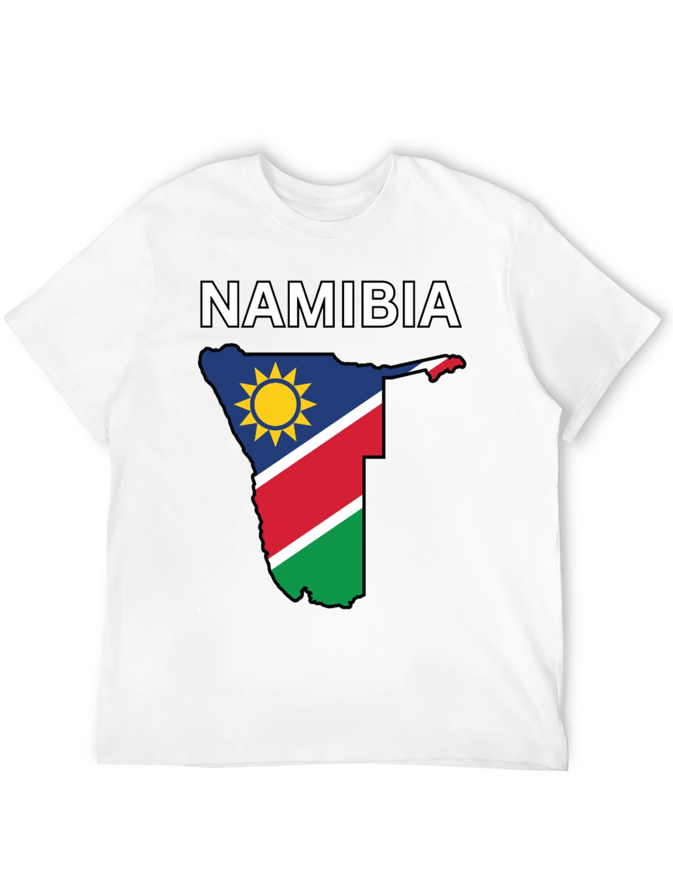 Namibia Flag T-Shirt - Black
