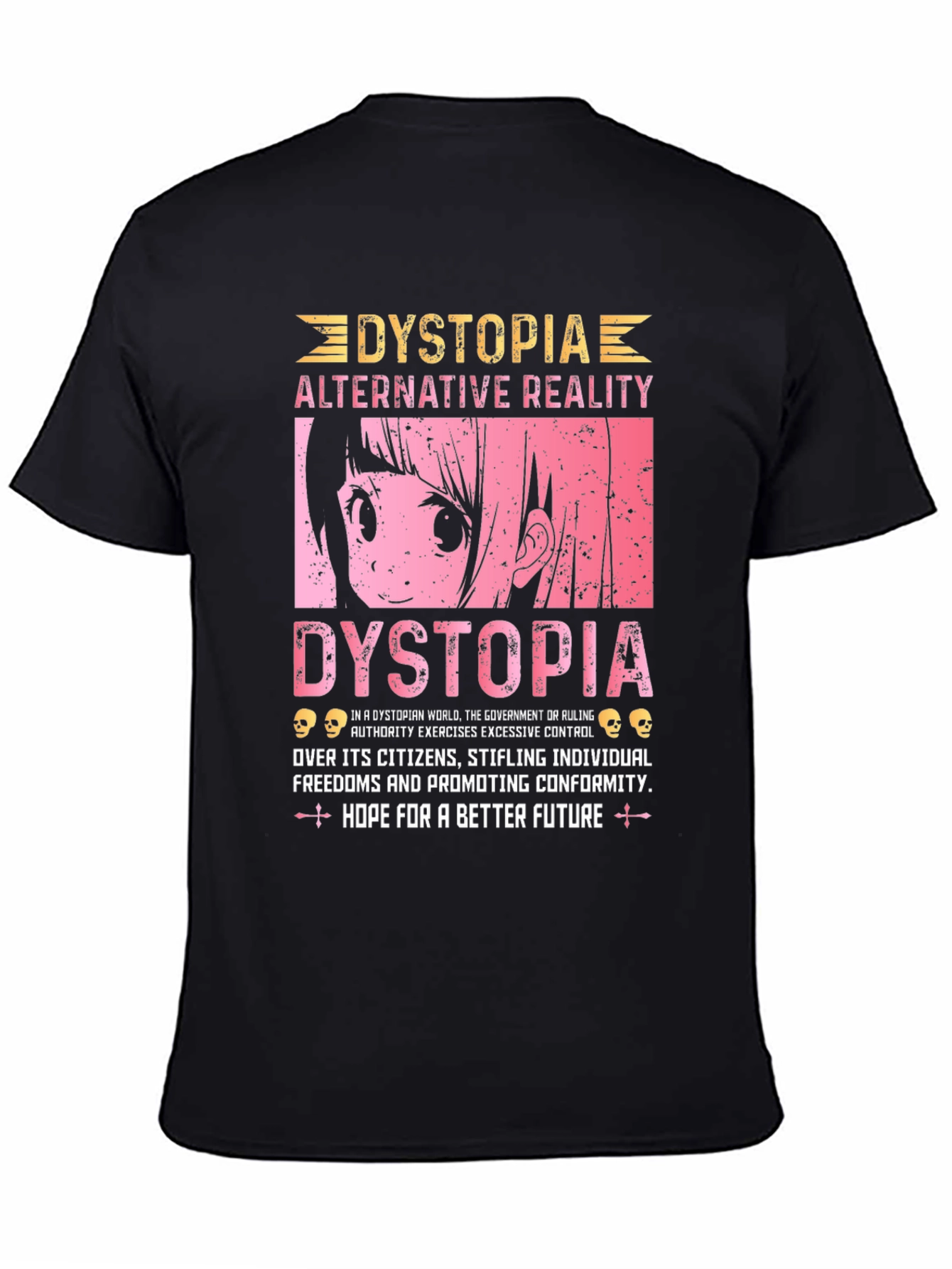 Dystopian Anime Graphic Tee - Alternative Reality T-Shirt