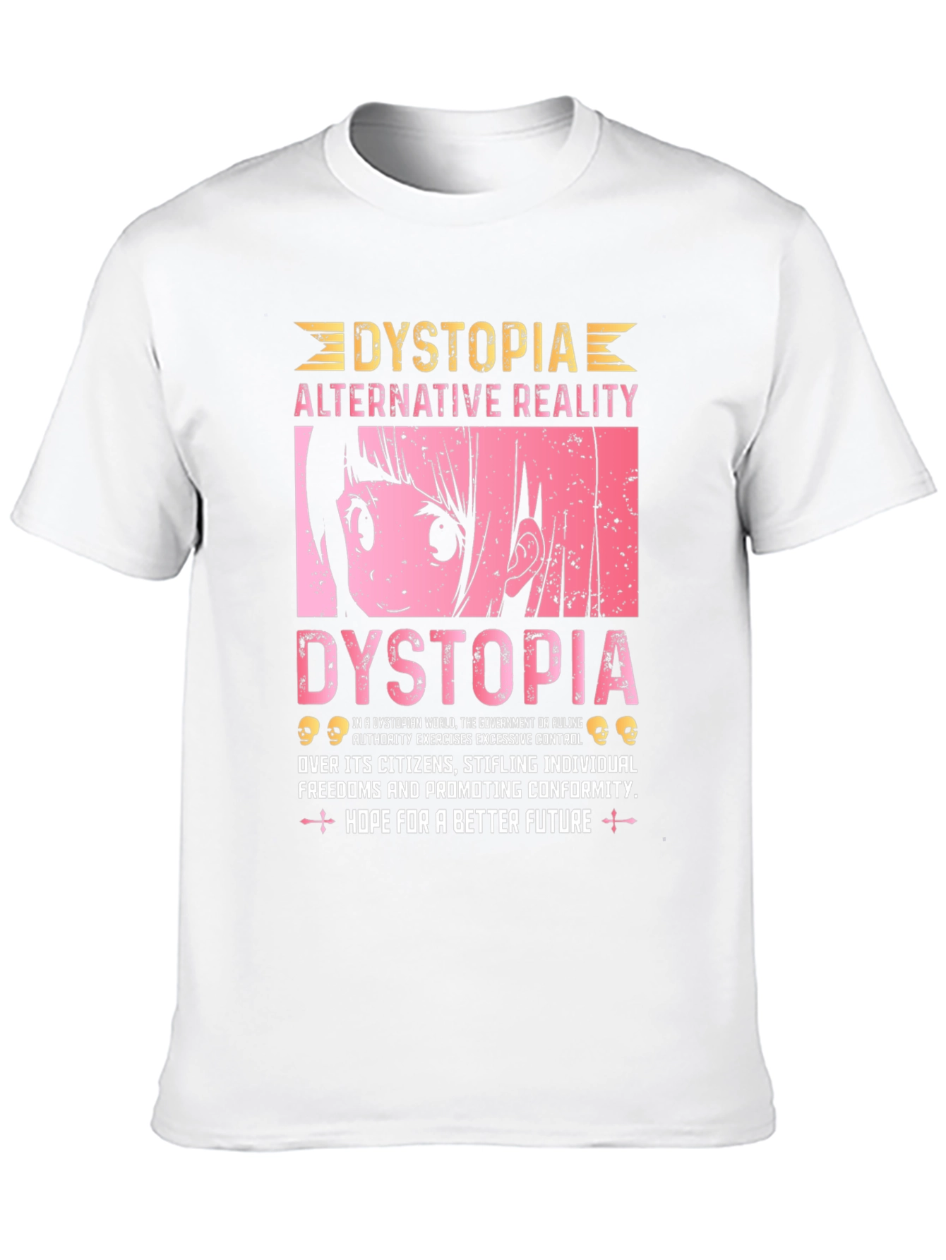 Dystopian Anime Graphic Tee - Alternative Reality T-Shirt