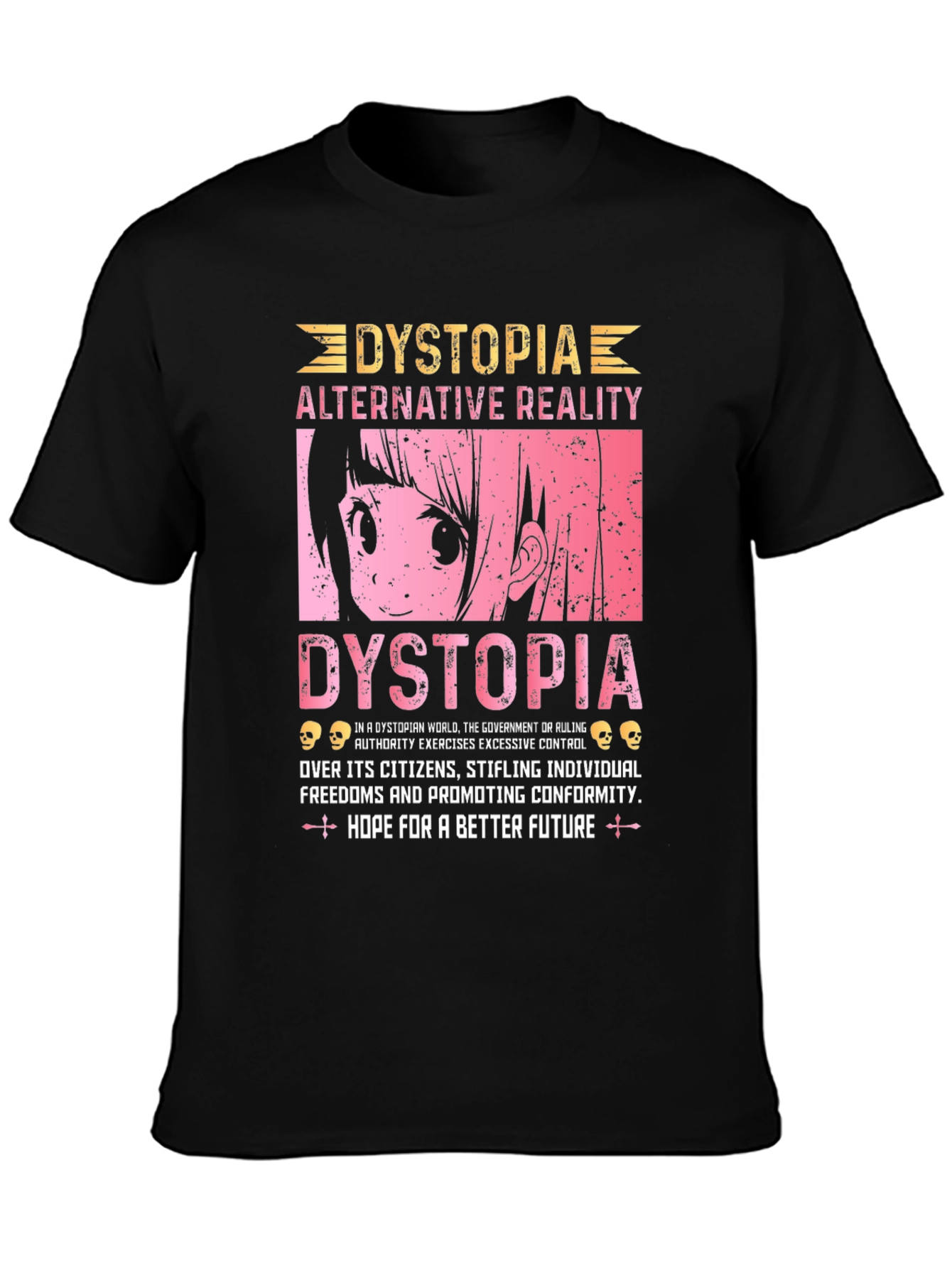 Dystopian Anime Graphic Tee - Alternative Reality T-Shirt