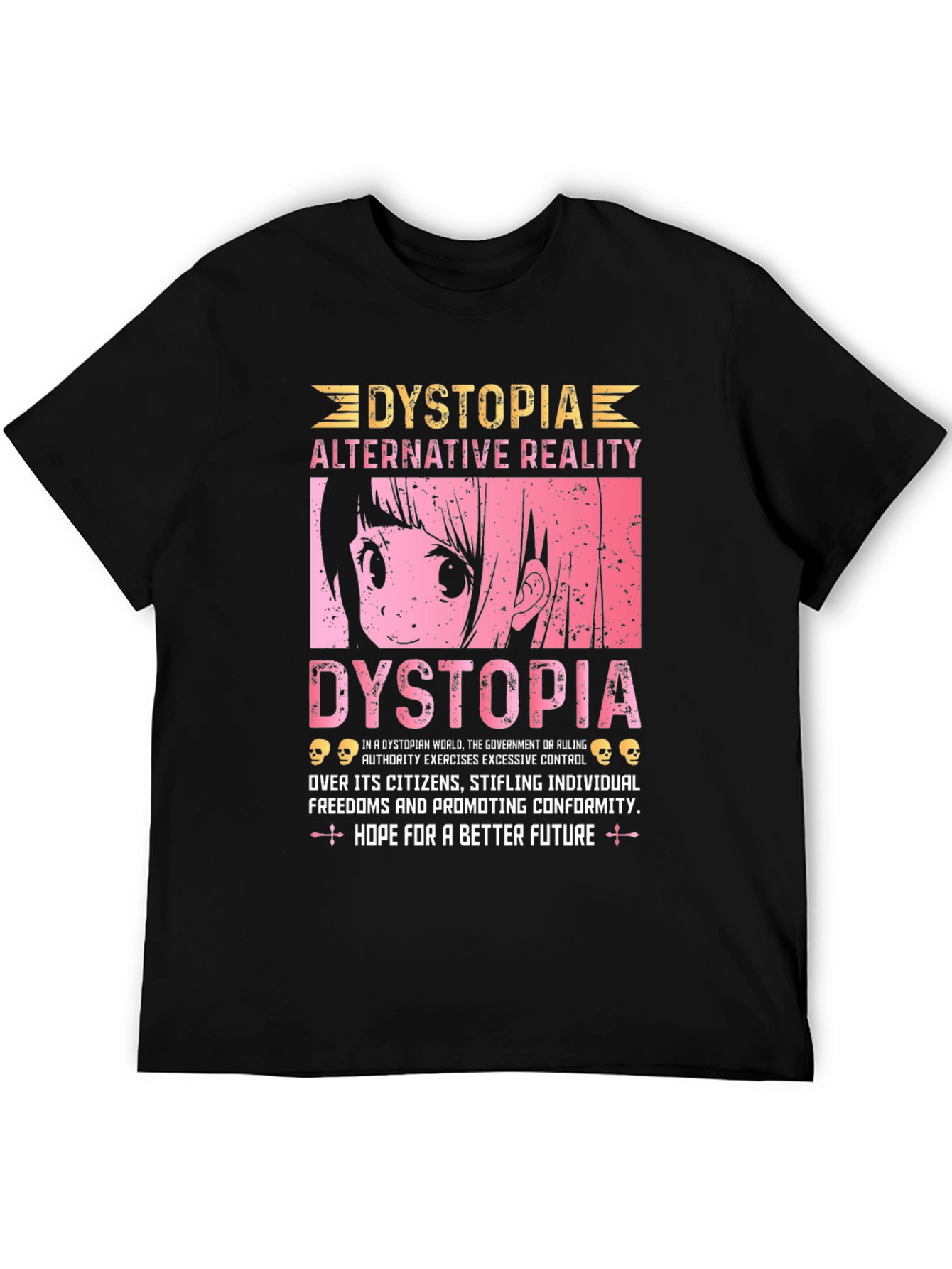 Dystopian Anime Graphic Tee - Alternative Reality T-Shirt