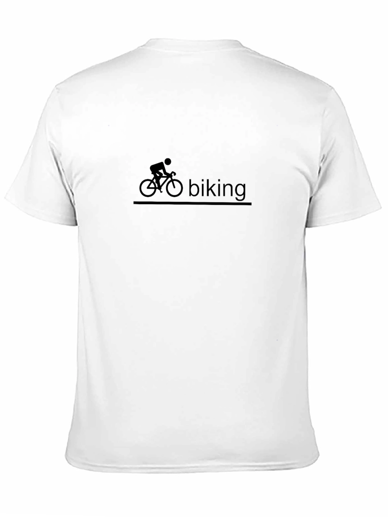 Black Biking Graphic Tee - Sporty Casual Style