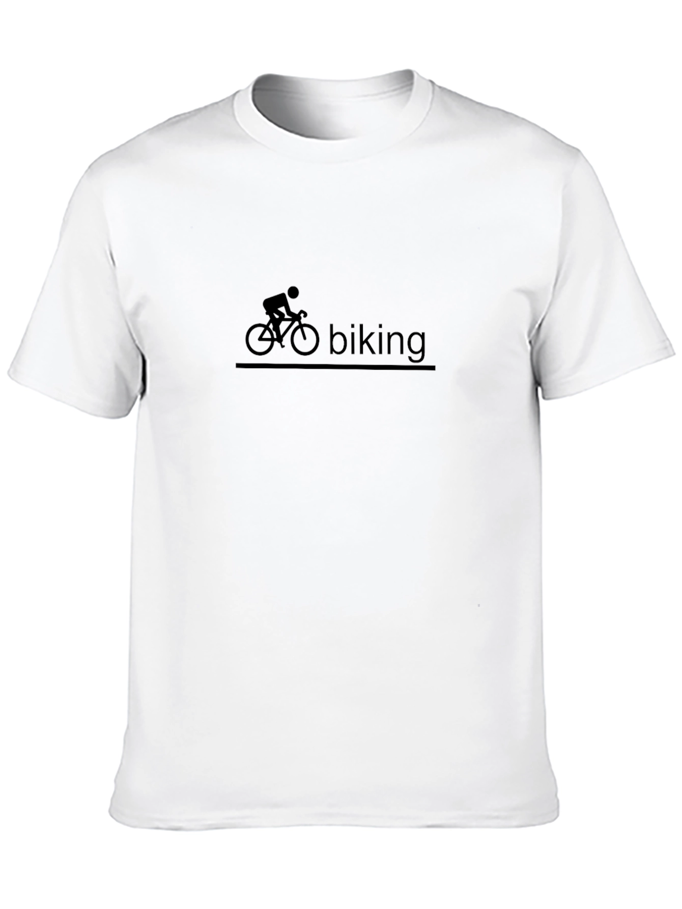 Black Biking Graphic Tee - Sporty Casual Style