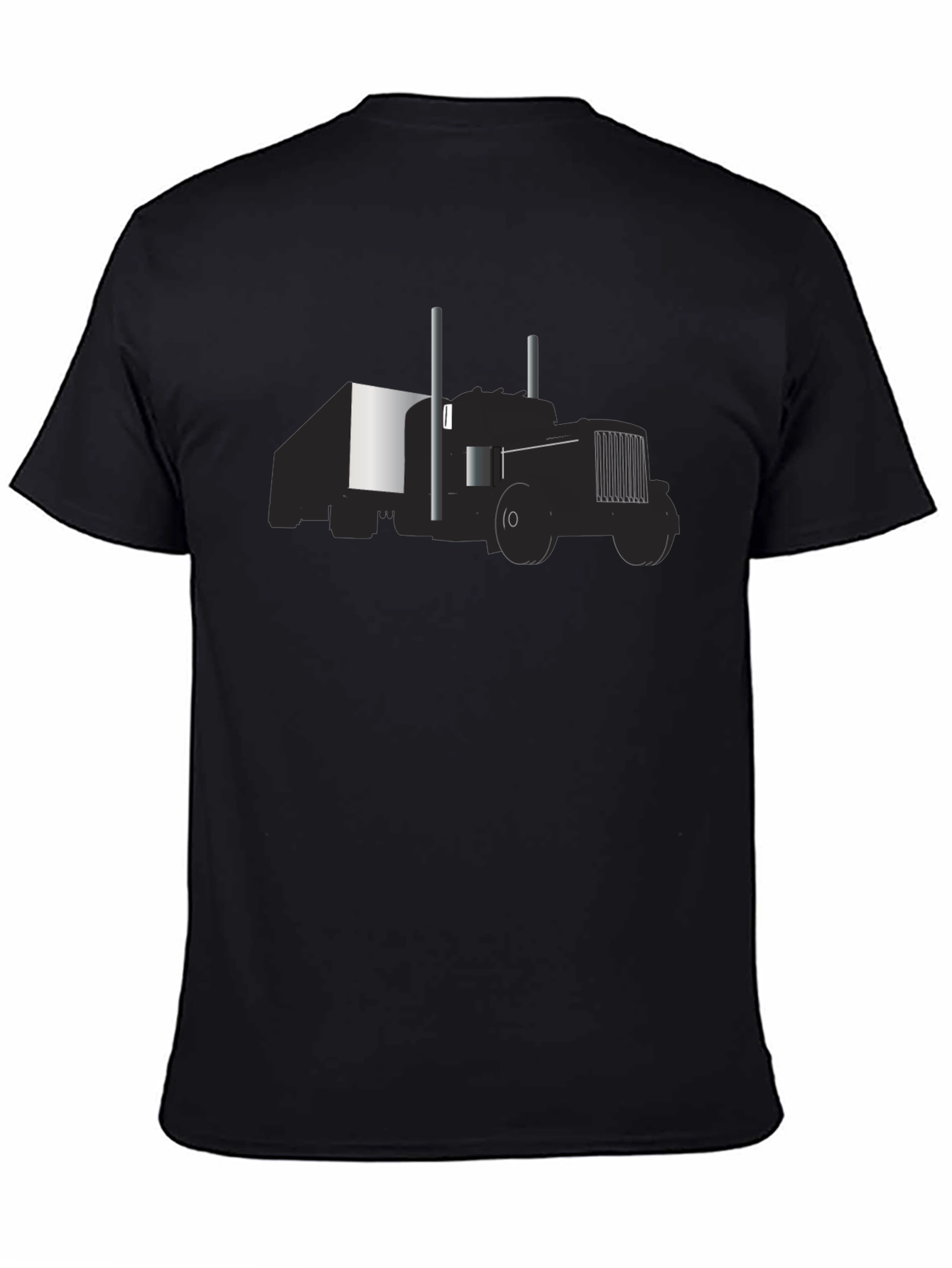 Semi Truck Graphic Tee - Black