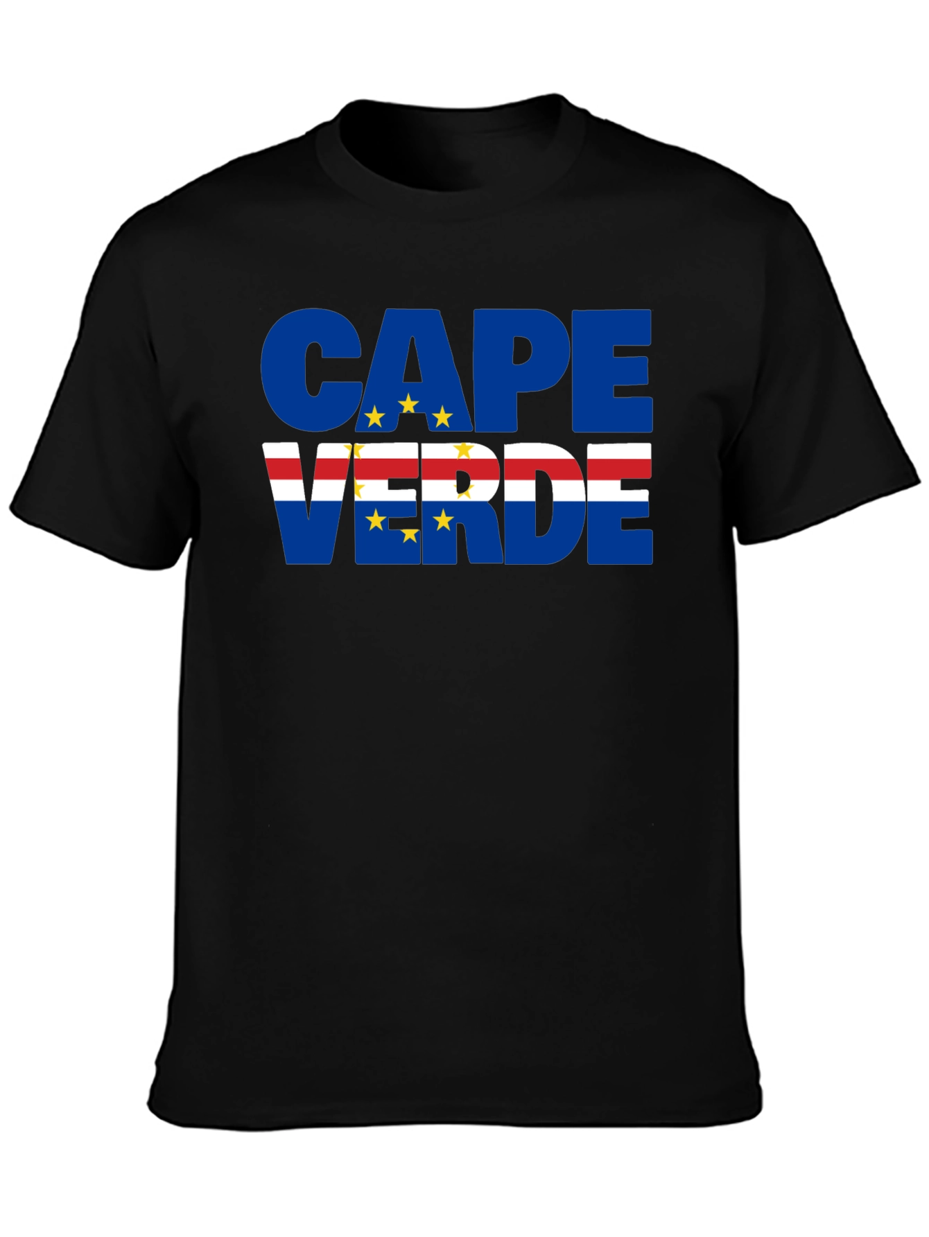 Cape Verde Flag T-Shirt Black