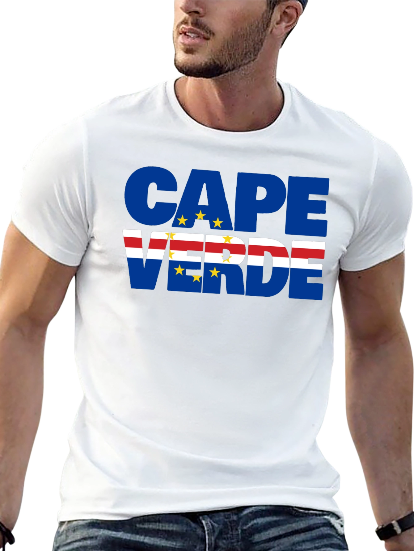 Cape Verde Flag T-Shirt Black
