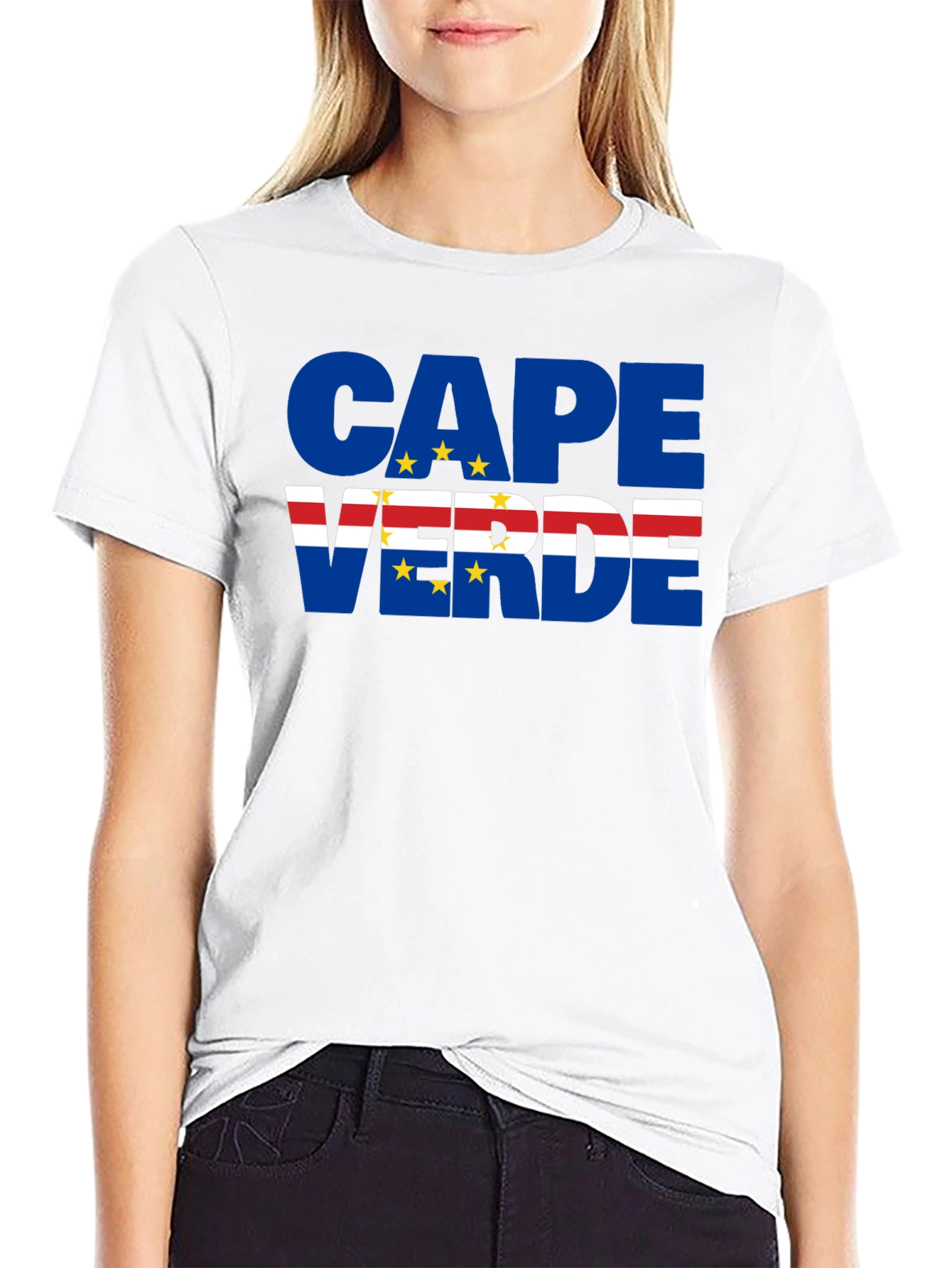 Cape Verde Flag T-Shirt Black