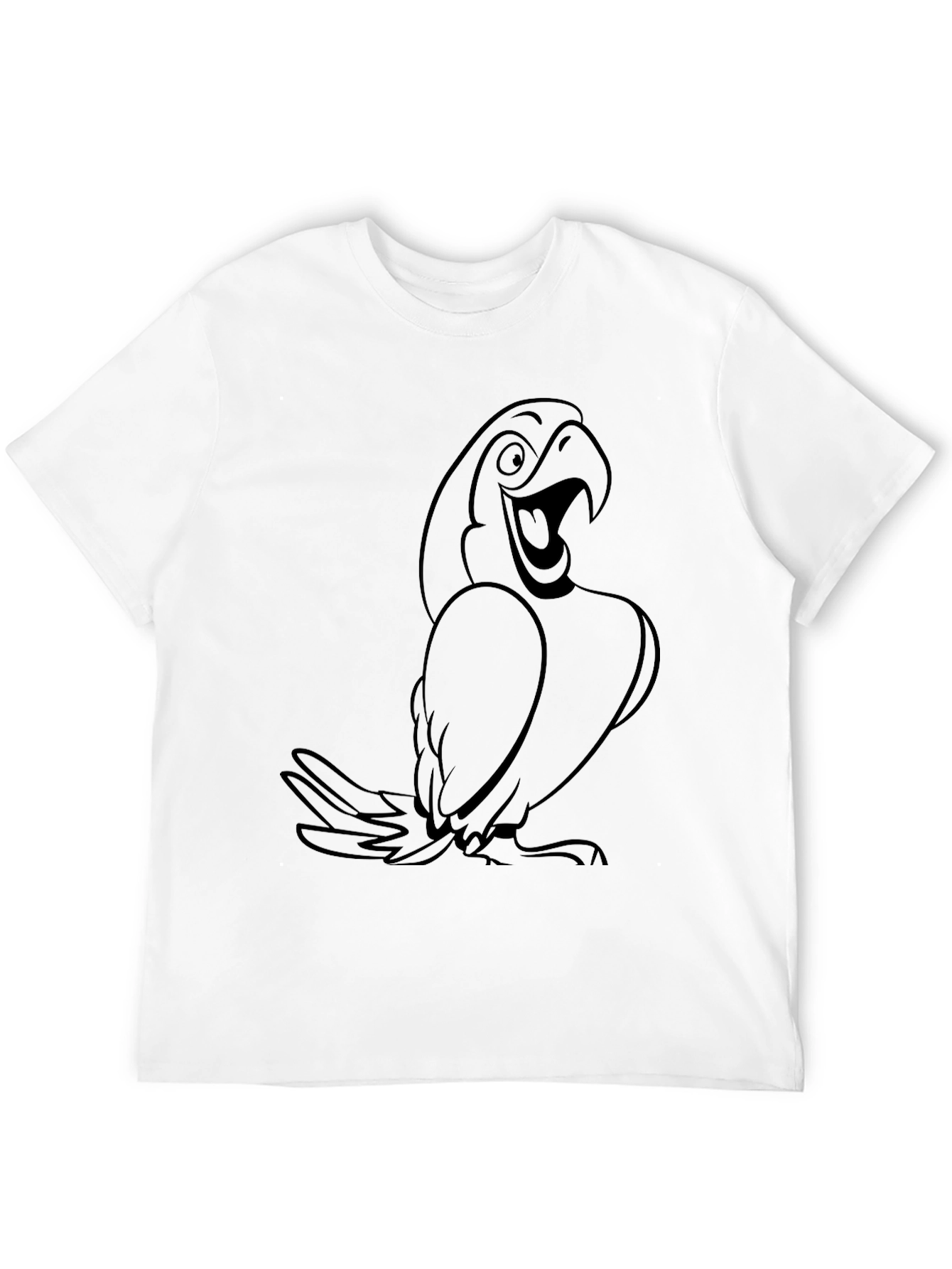 Iago Parrot Graphic Tee - Black Cotton Blend