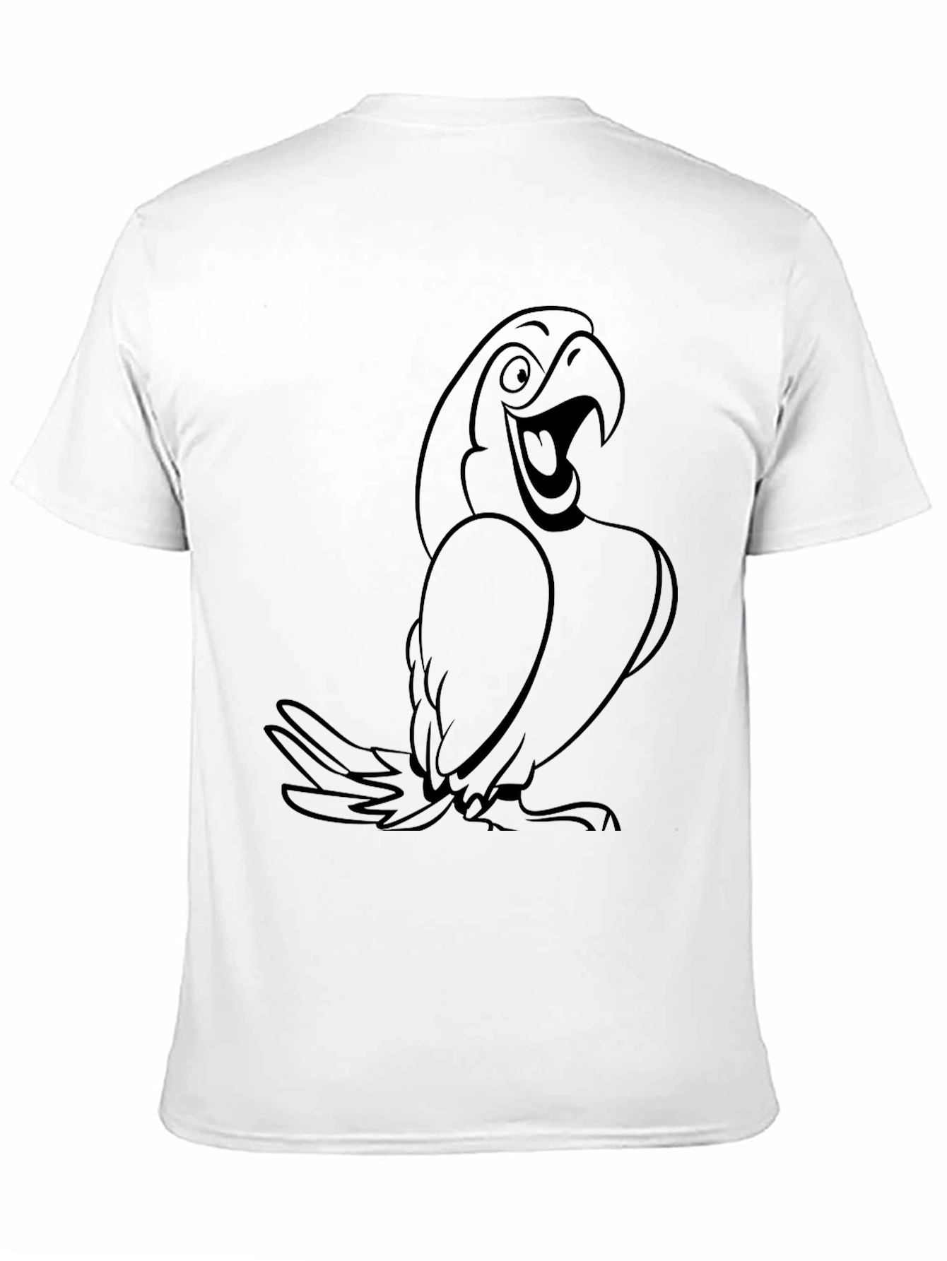 Iago Parrot Graphic Tee - Black Cotton Blend