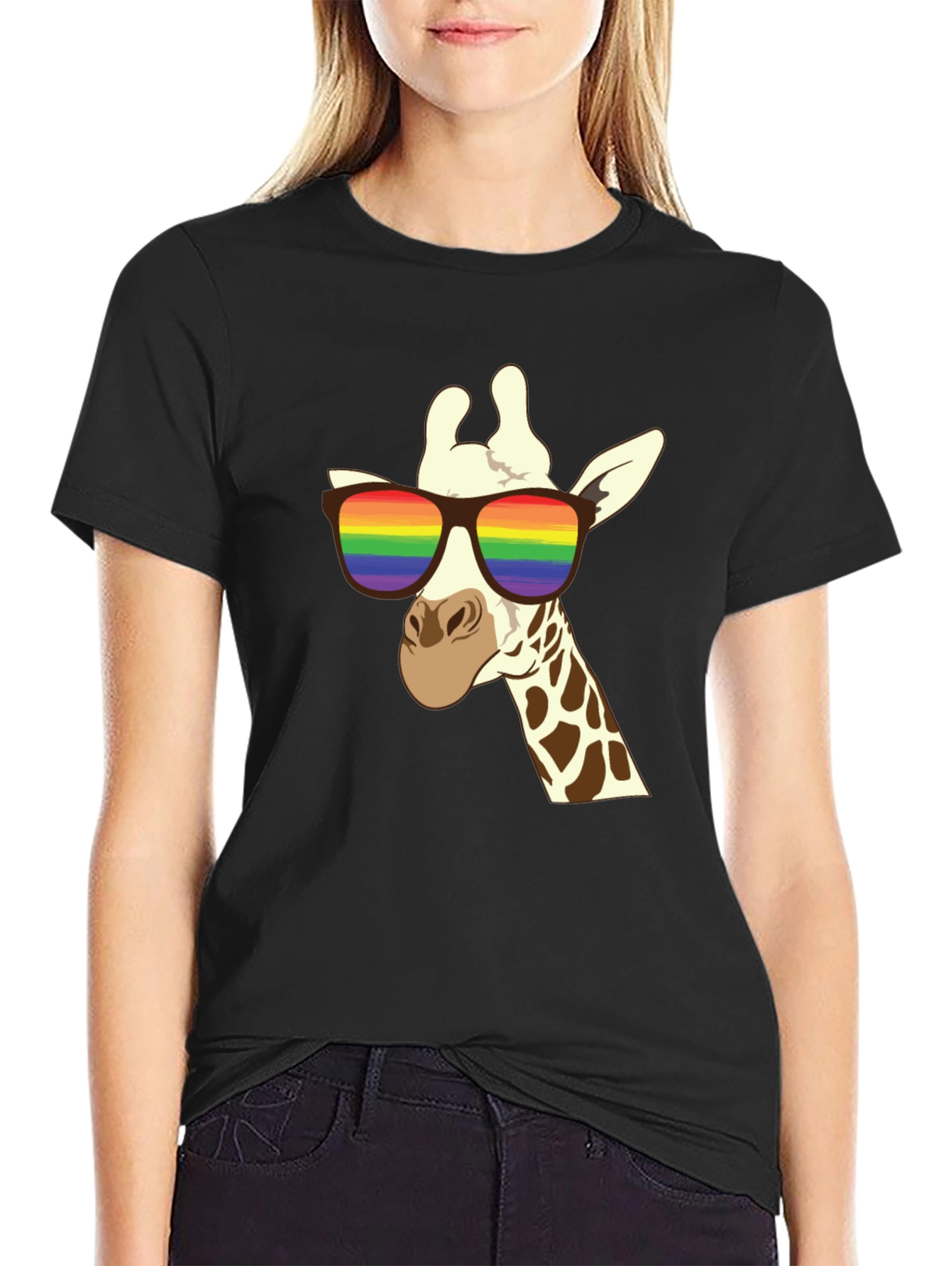 Cool Giraffe LGBTQ Pride T-Shirt