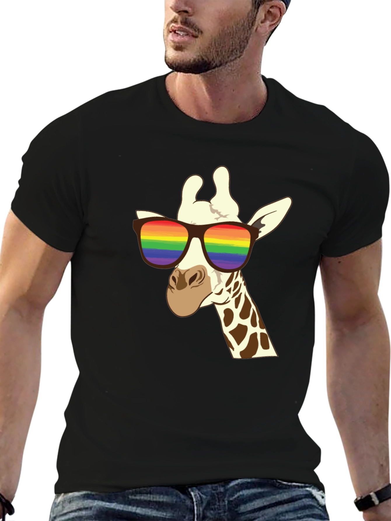 Cool Giraffe LGBTQ Pride T-Shirt