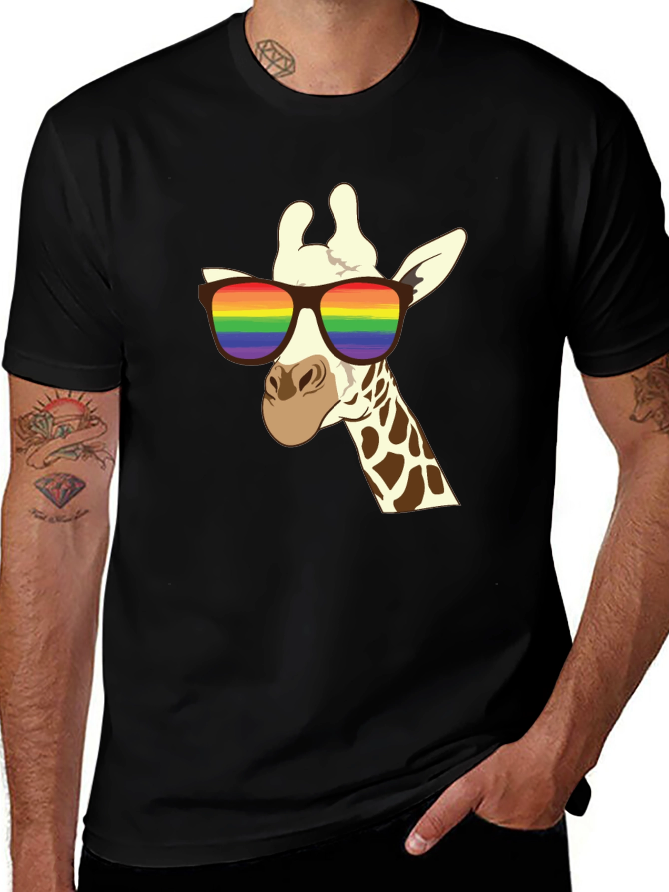 Cool Giraffe LGBTQ Pride T-Shirt