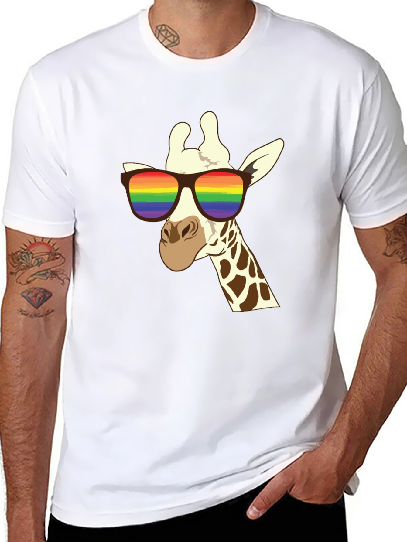 Cool Giraffe LGBTQ Pride T-Shirt