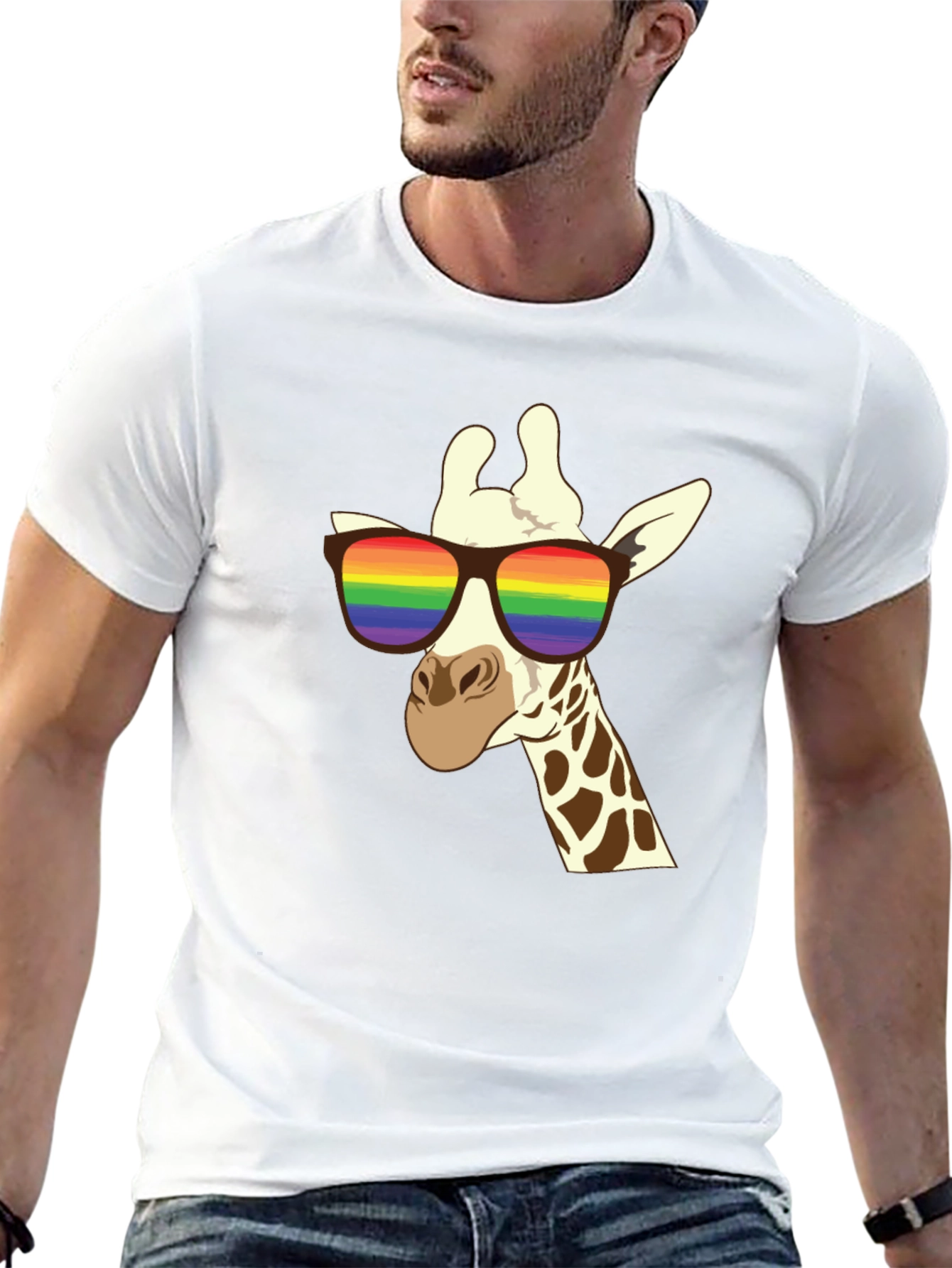 Cool Giraffe LGBTQ Pride T-Shirt