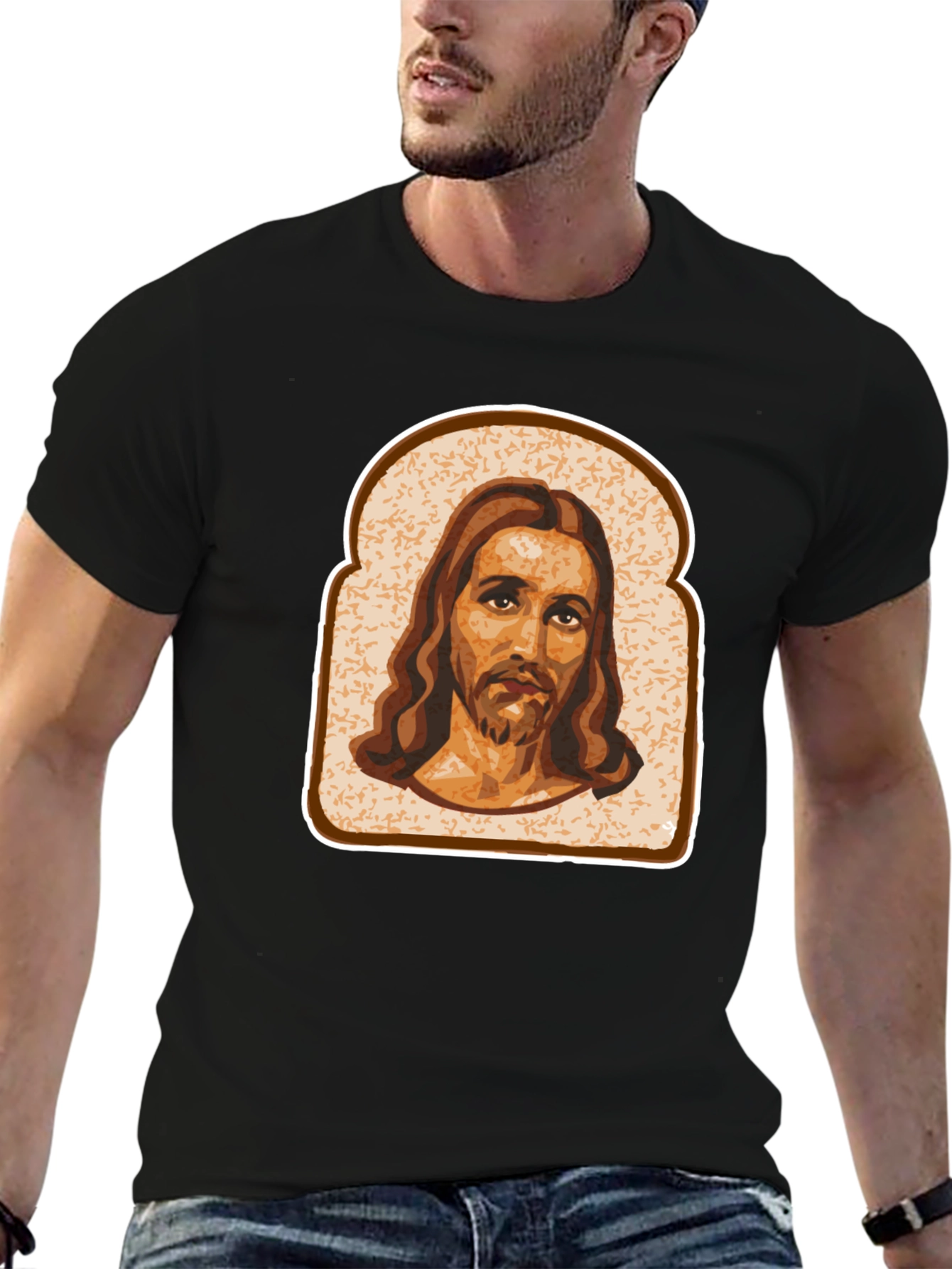 Jesus Toast Graphic T-Shirt - Novelty Tee