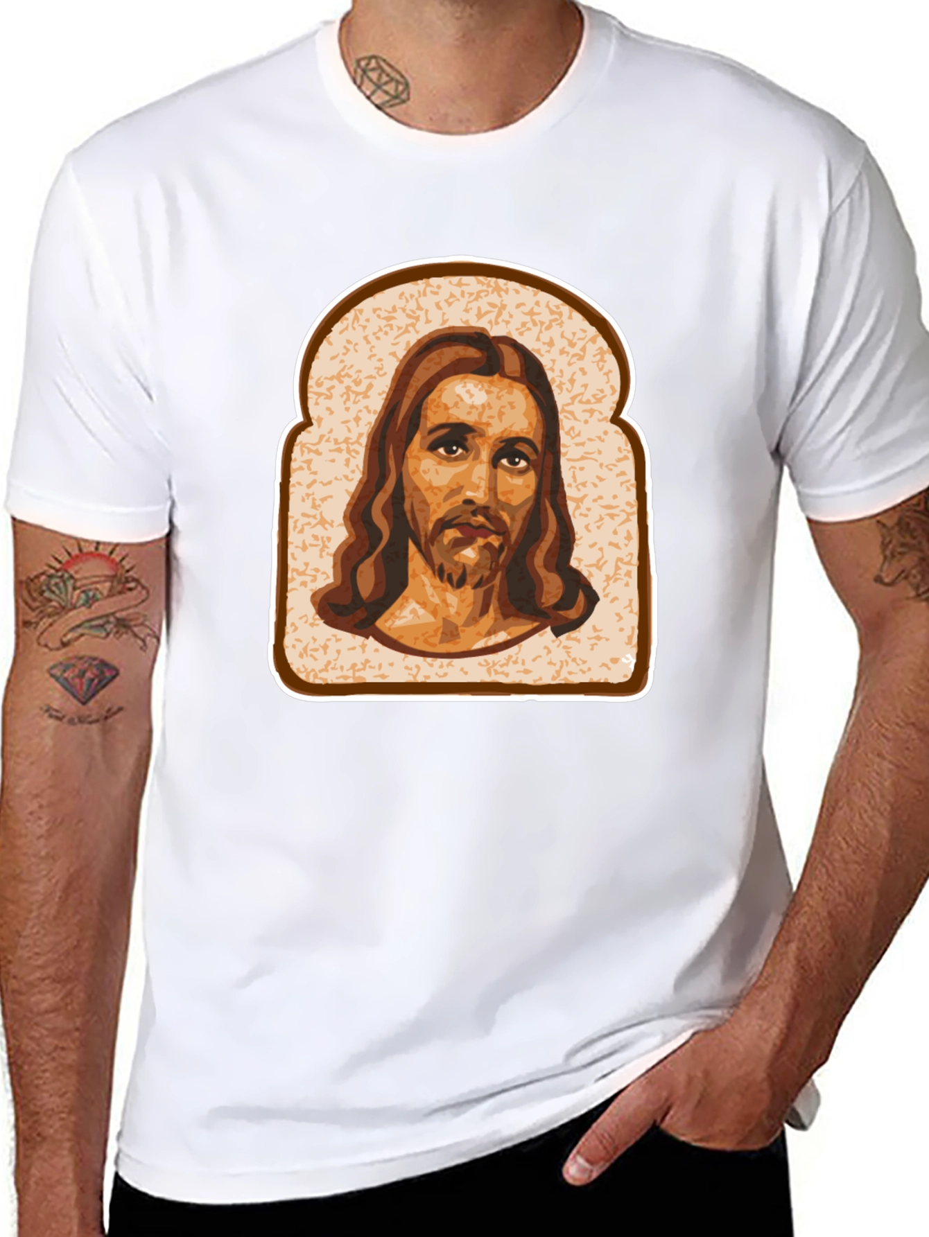 Jesus Toast Graphic T-Shirt - Novelty Tee