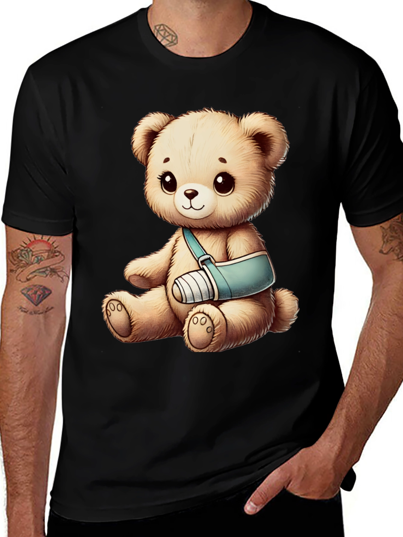 Injured Teddy Bear Graphic Tee