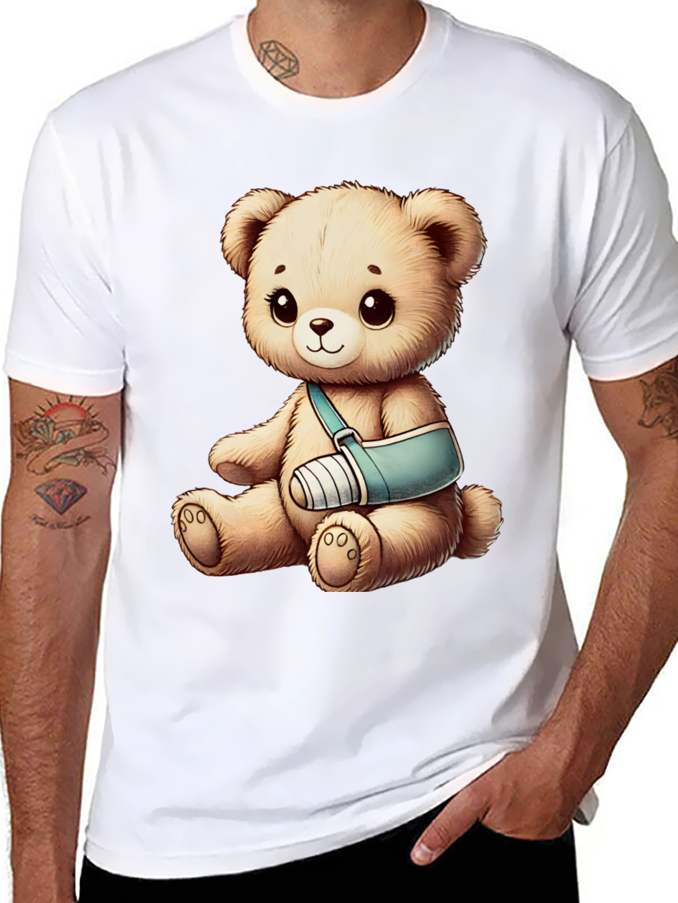 Injured Teddy Bear Graphic Tee