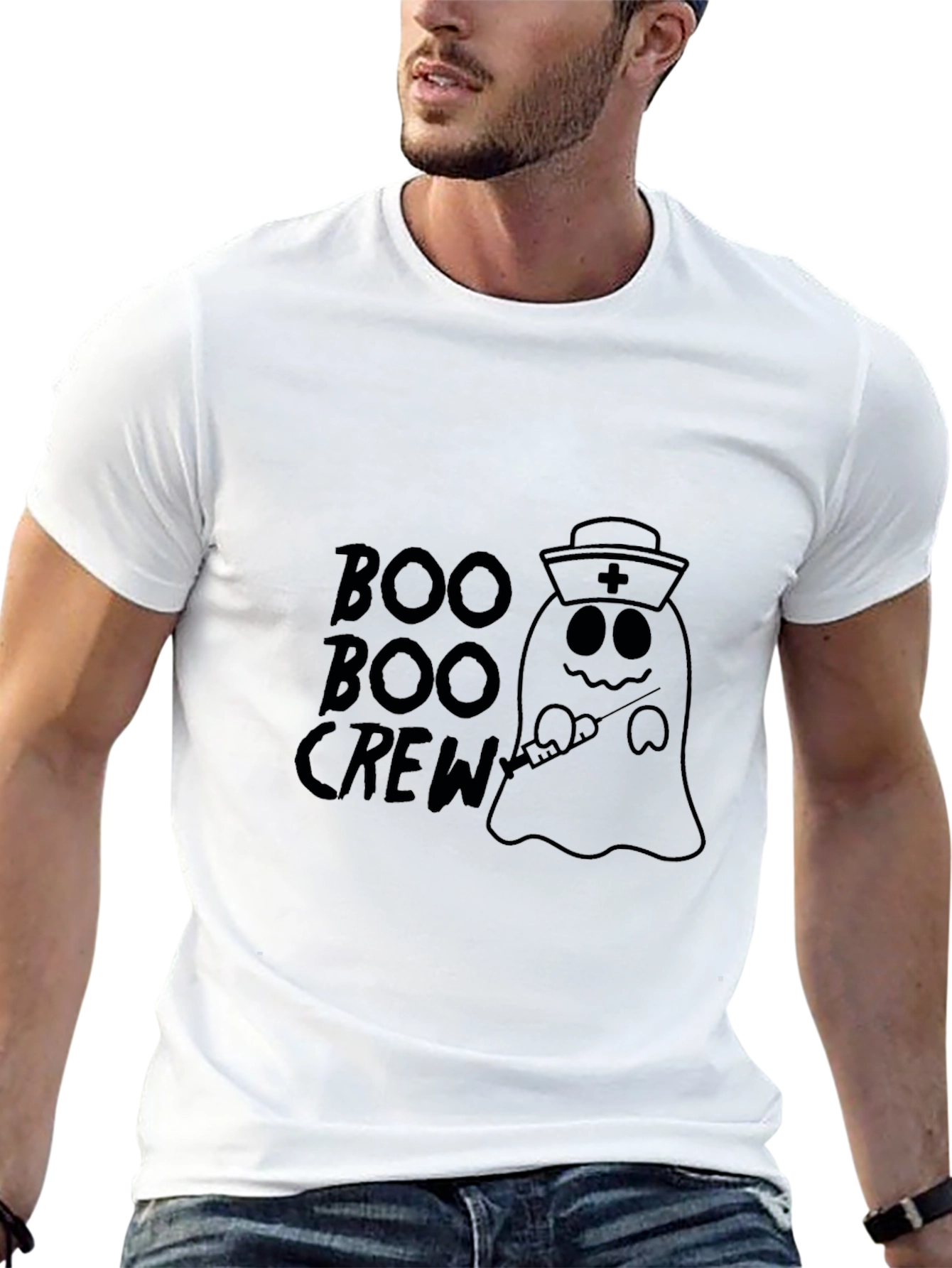 Boo Boo Crew Ghost Nurse Halloween T-Shirt