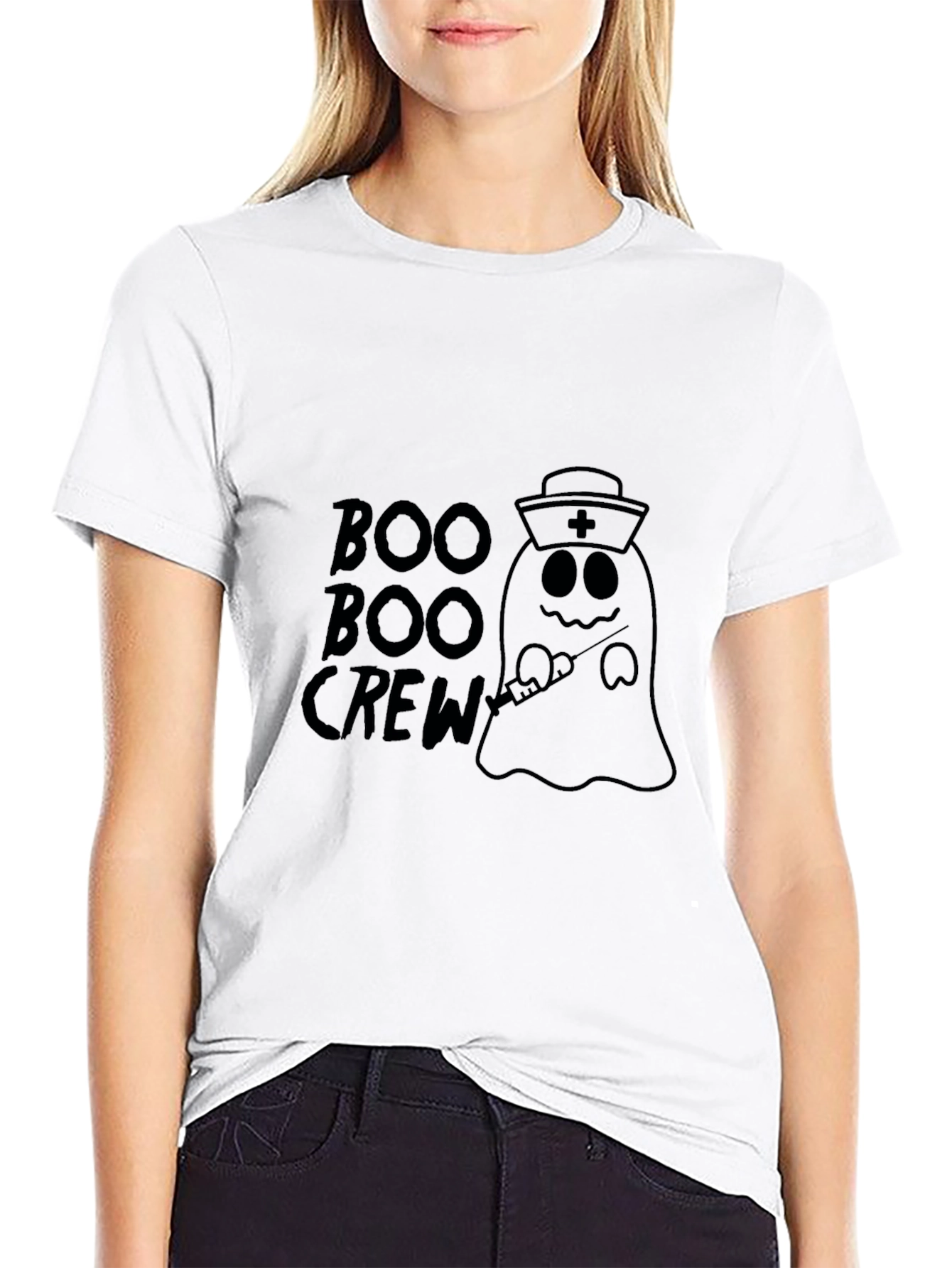Boo Boo Crew Ghost Nurse Halloween T-Shirt