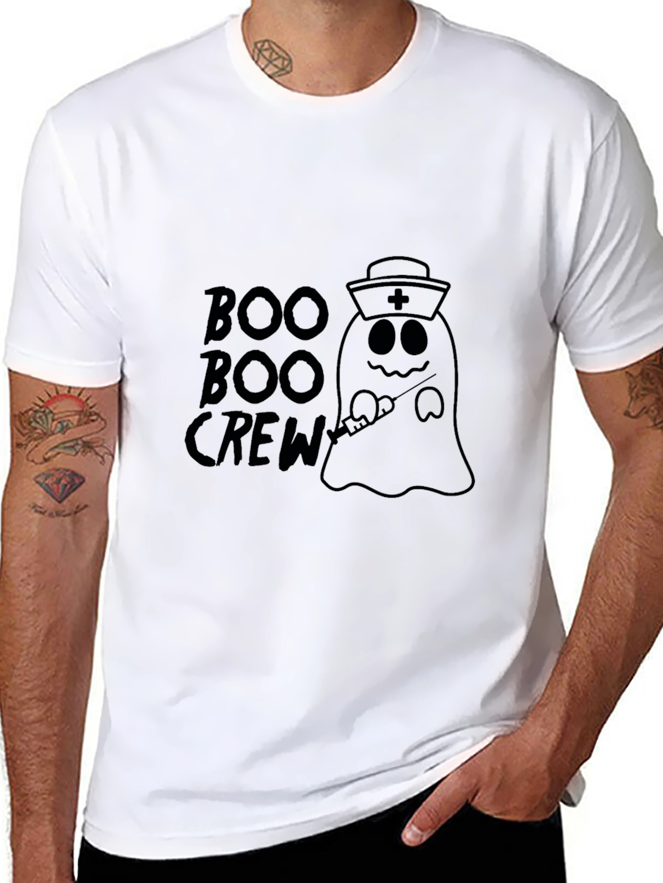 Boo Boo Crew Ghost Nurse Halloween T-Shirt