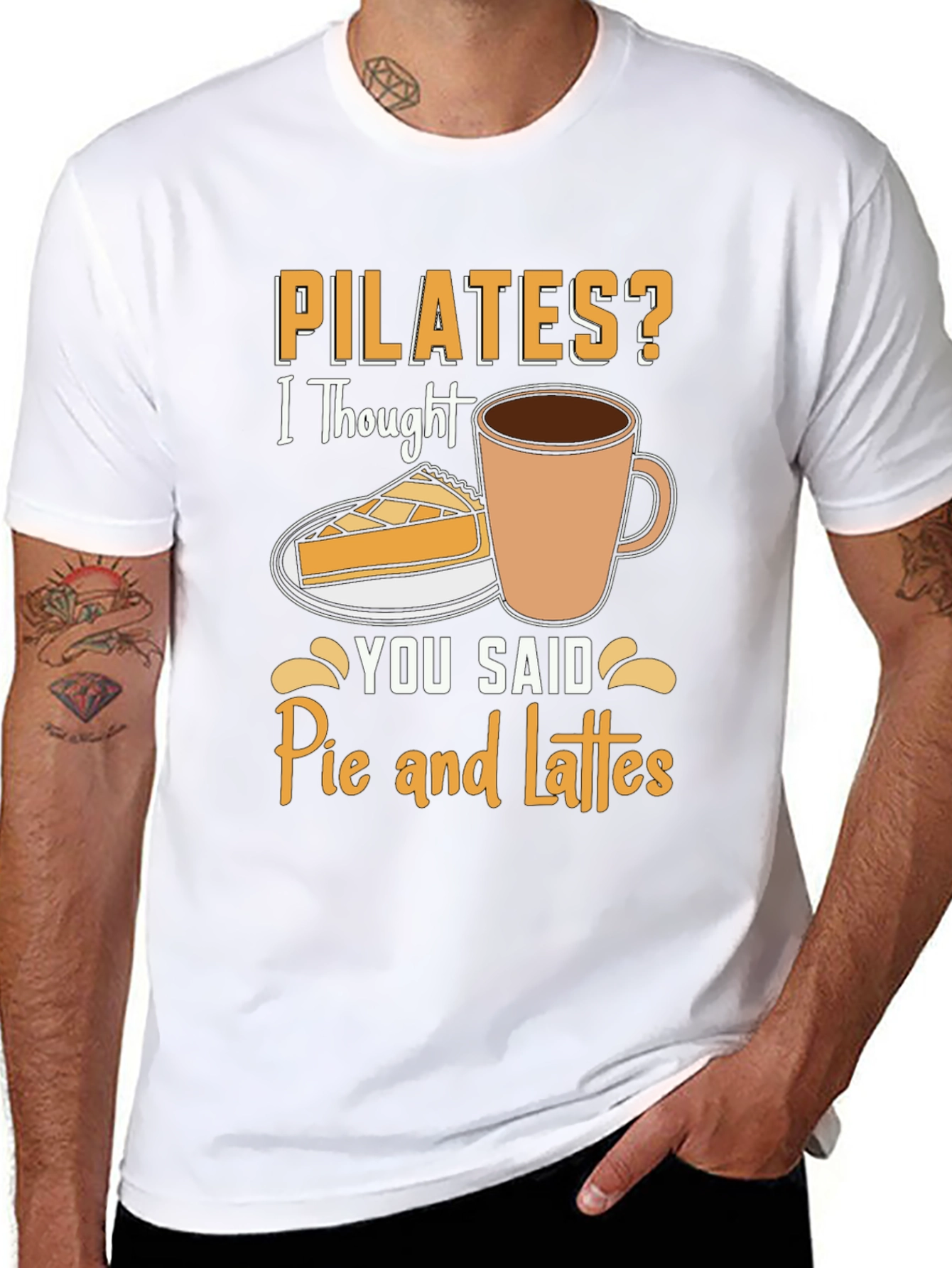 Pilates? Pie and Lattes Funny T-Shirt