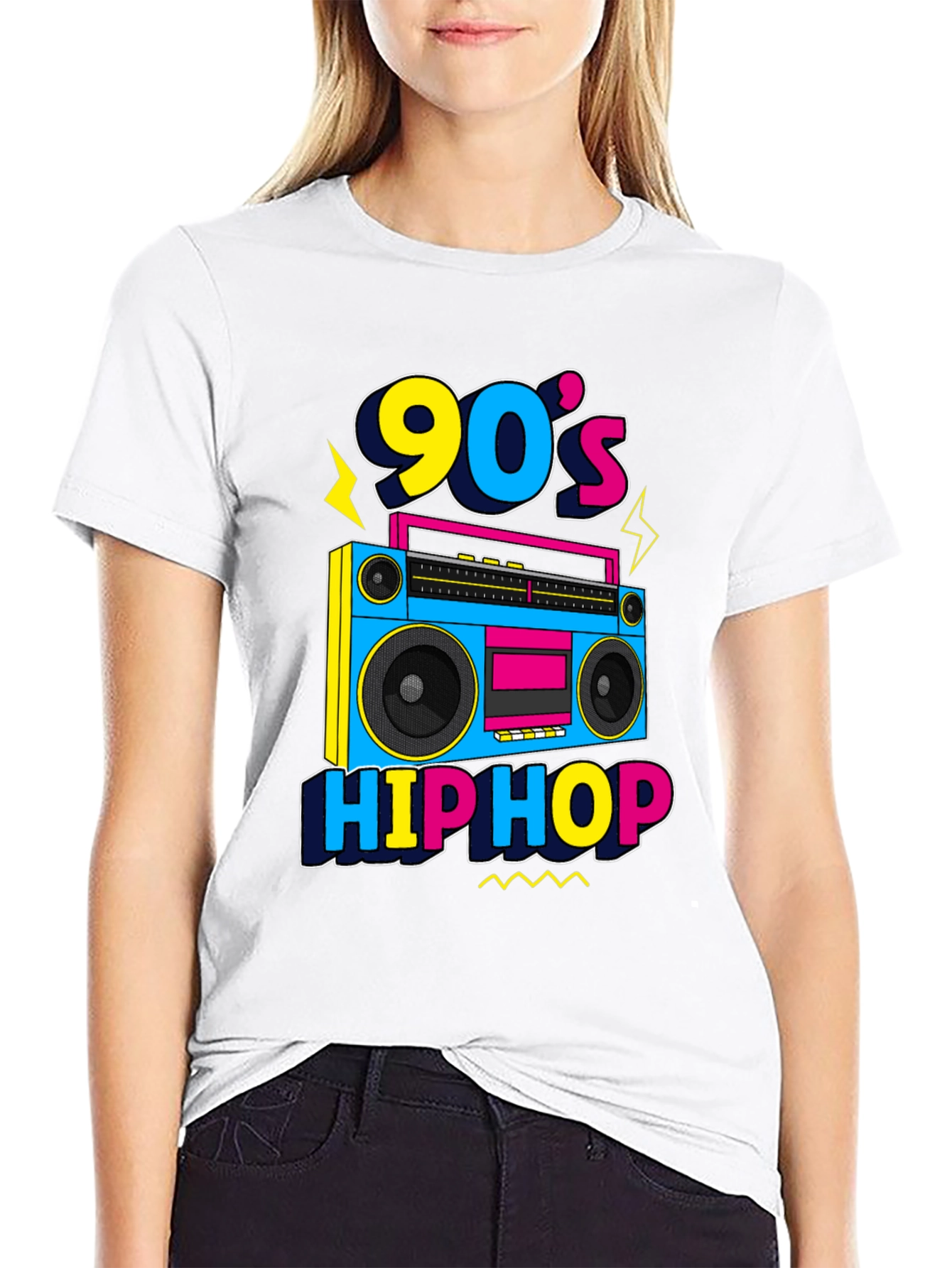 90s Hip Hop Retro Boombox T-Shirt