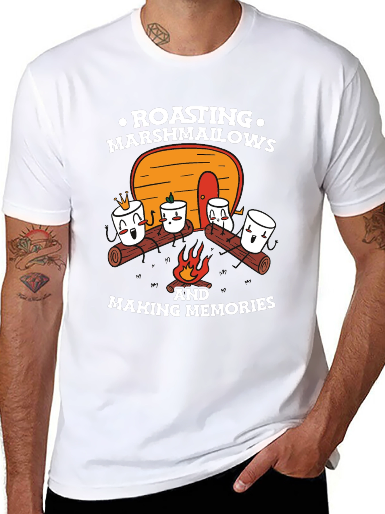 Marshmallow Roasting Memories Graphic T-Shirt
