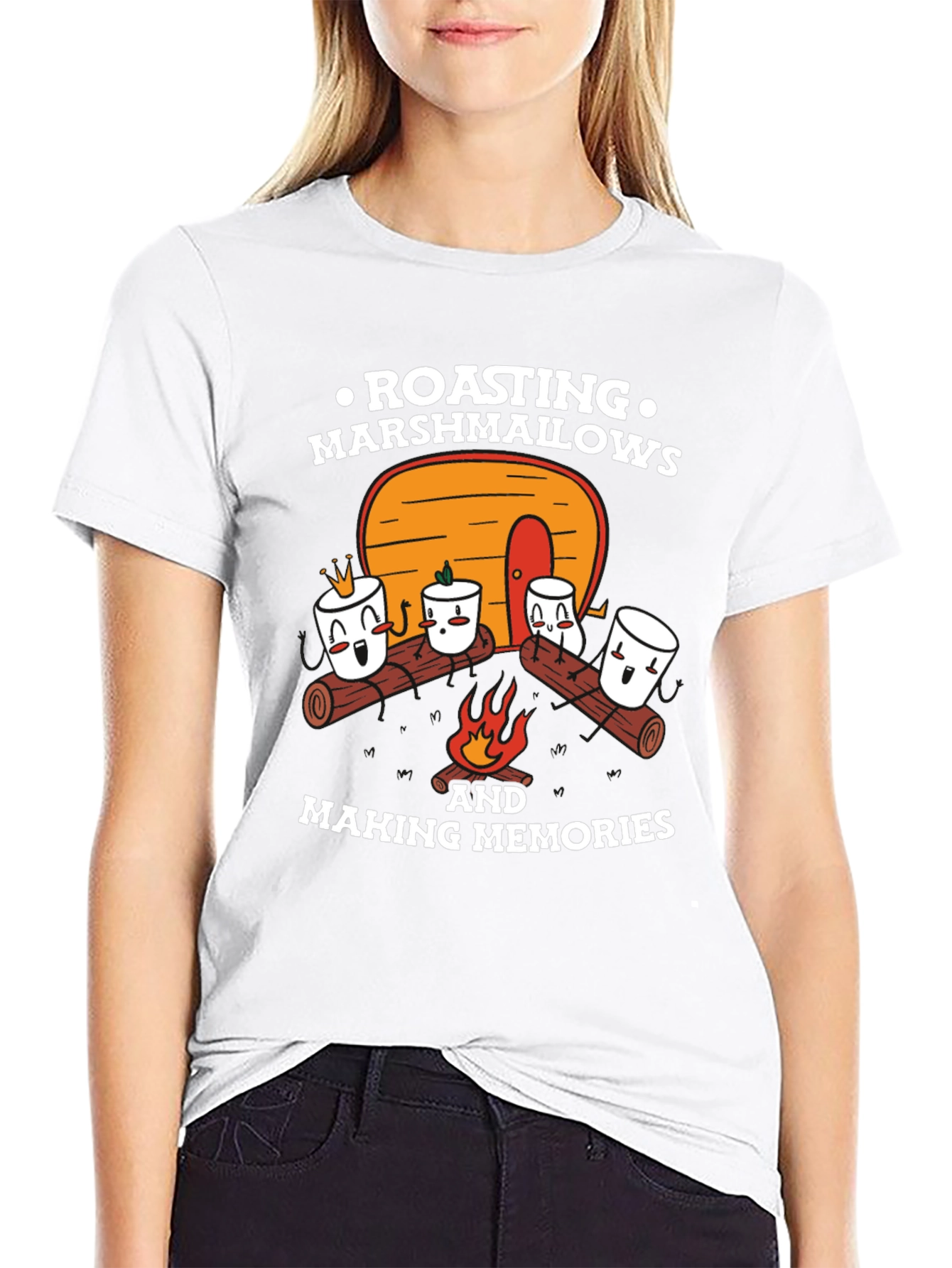 Marshmallow Roasting Memories Graphic T-Shirt