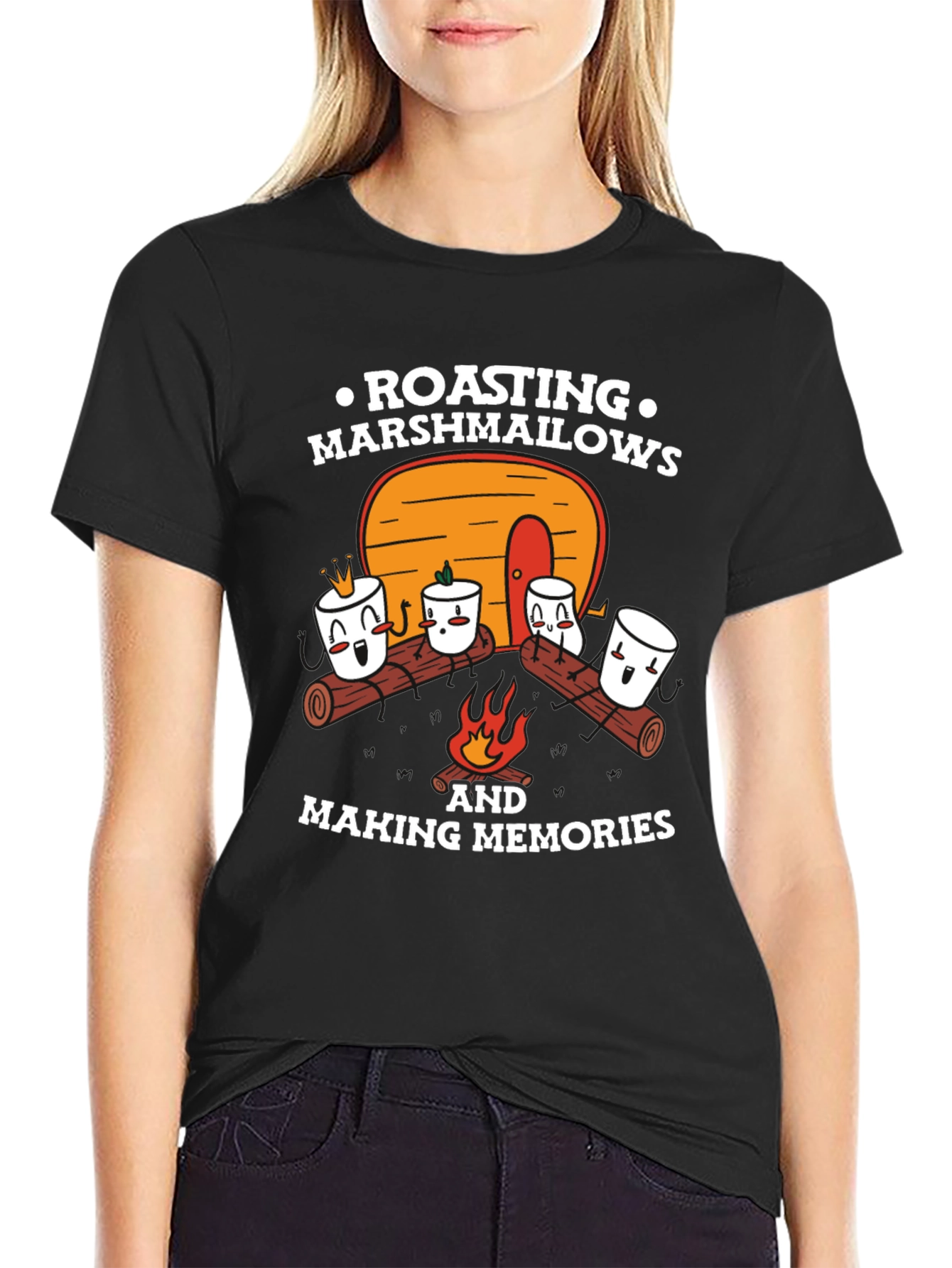 Marshmallow Roasting Memories Graphic T-Shirt