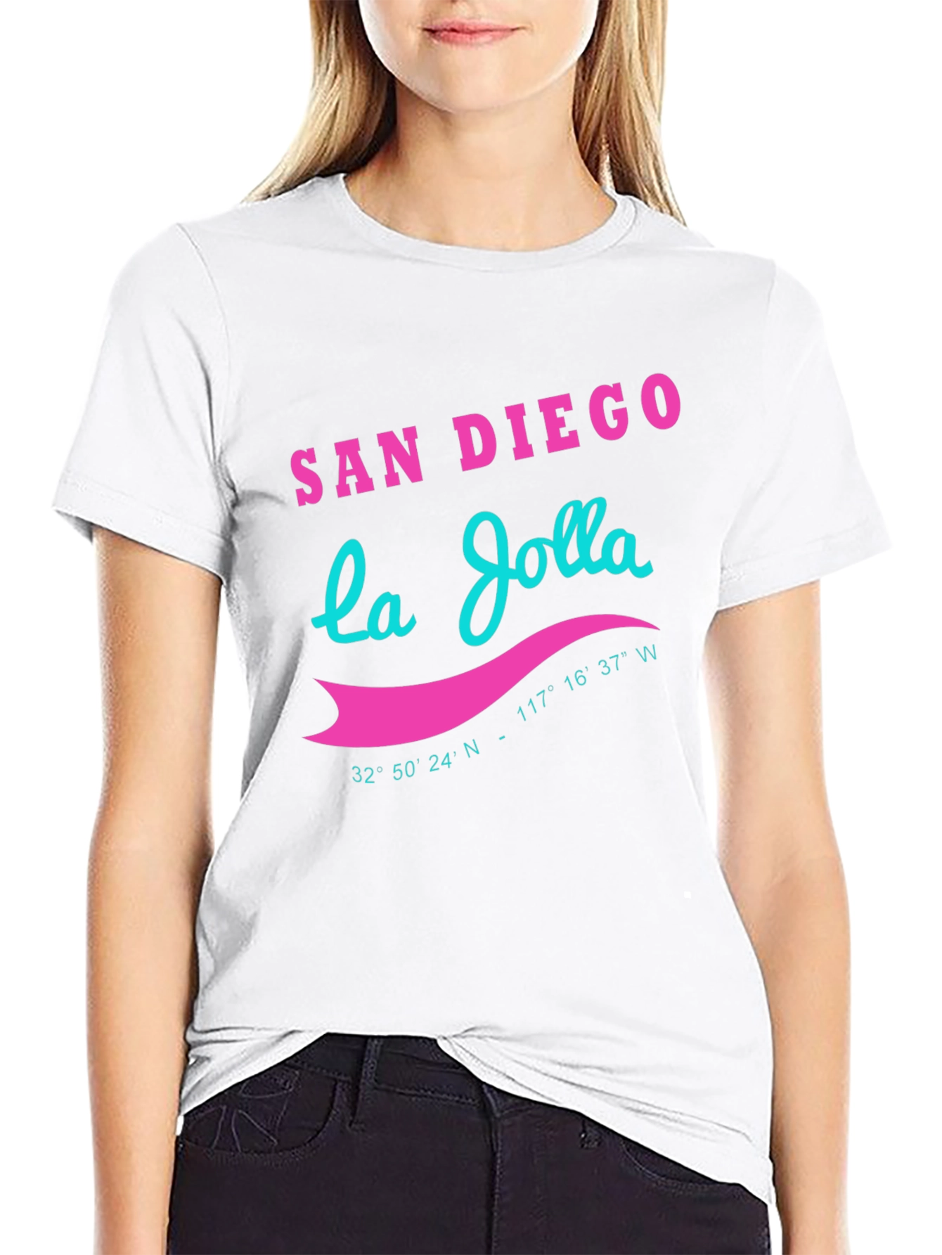 San Diego La Jolla Graphic Tee - Black