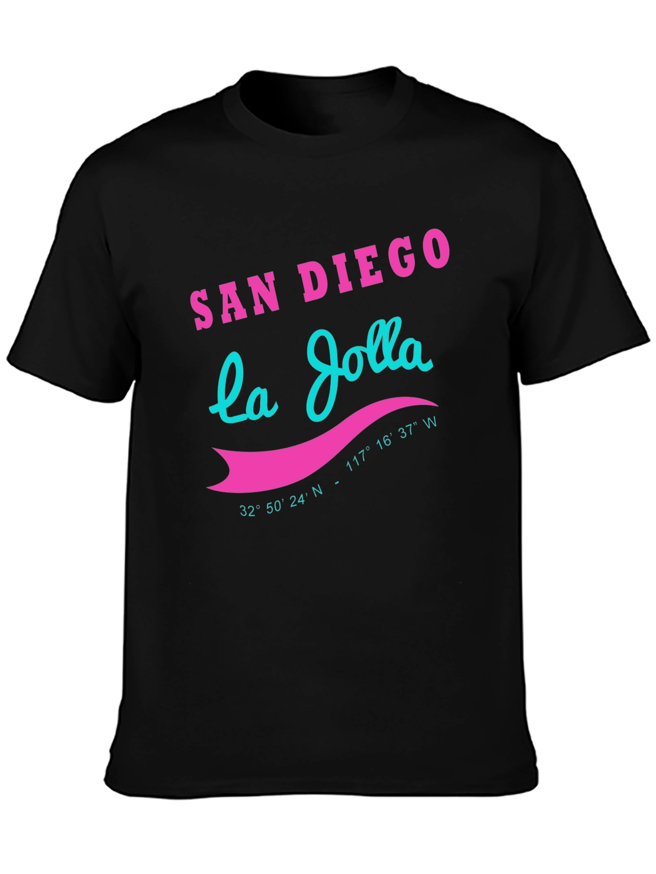 San Diego La Jolla Graphic Tee - Black