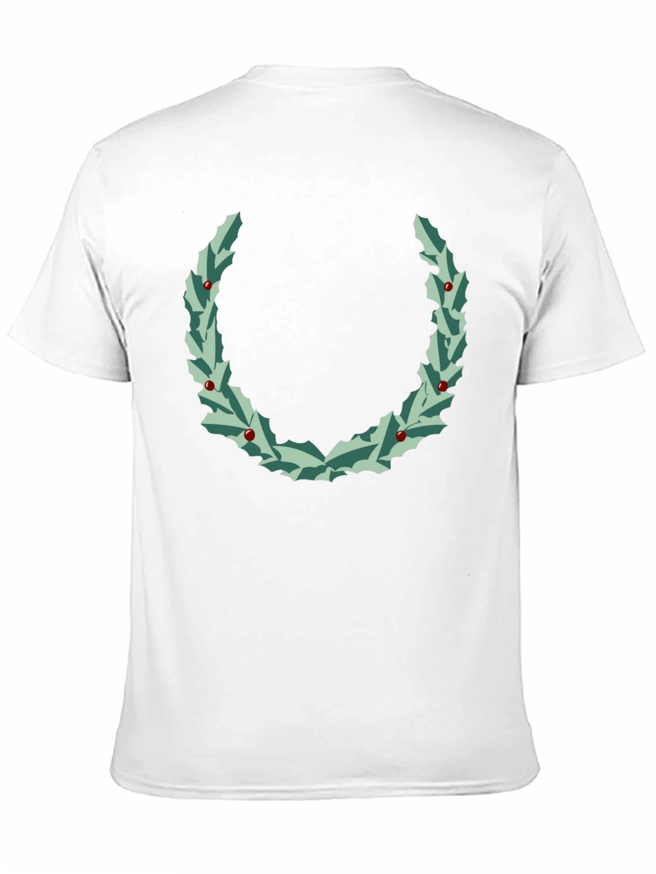 Holly Wreath Graphic Tee - Black