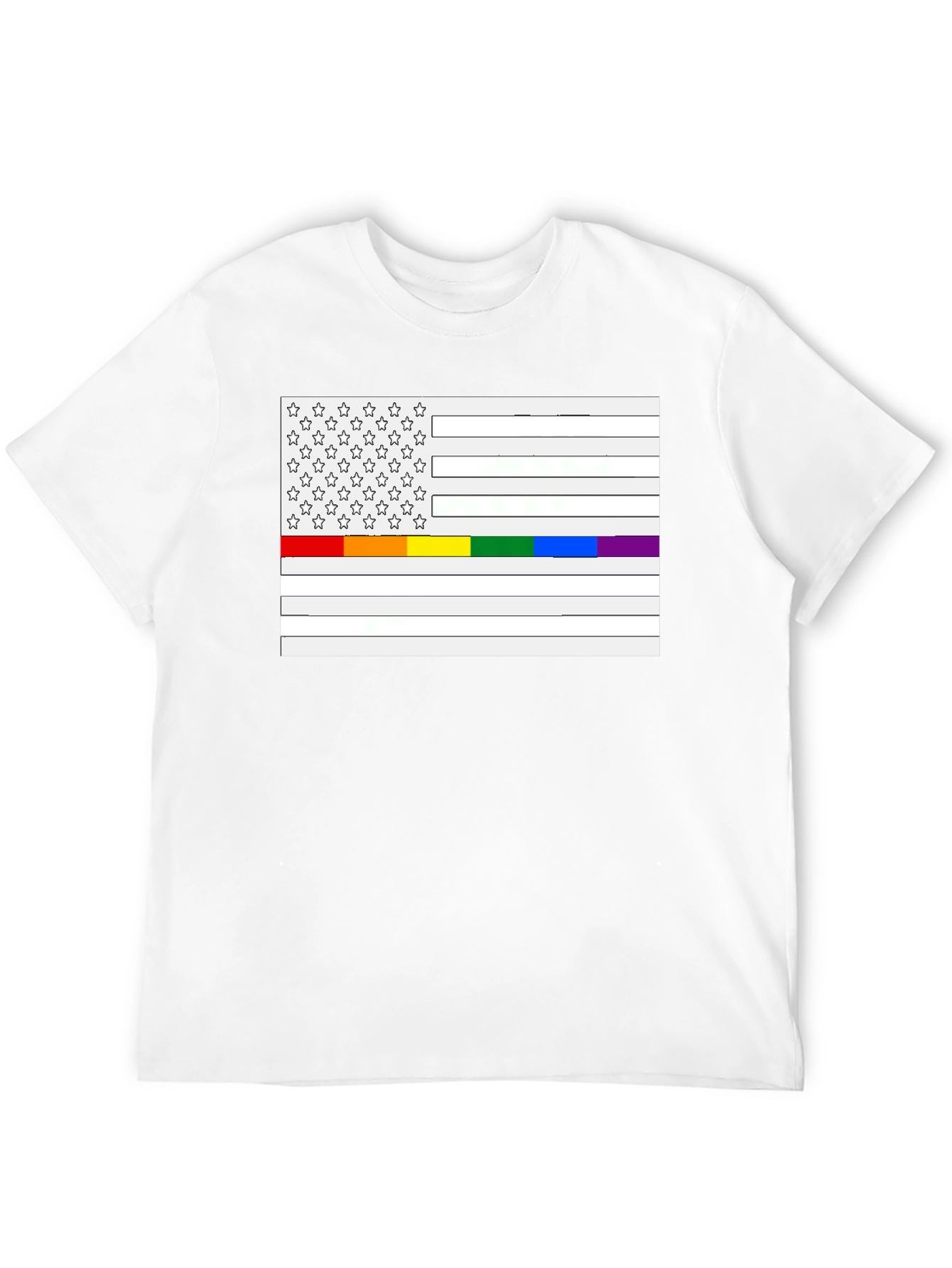 Pride Flag USA Mens T-Shirt
