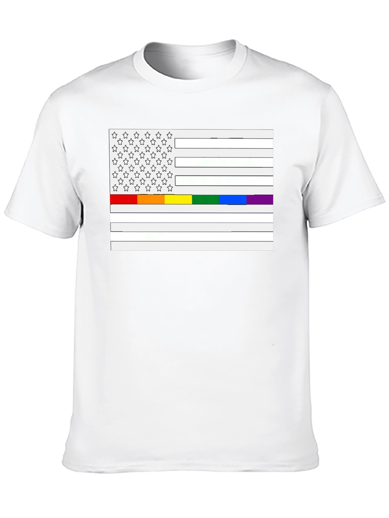 Pride Flag USA Mens T-Shirt