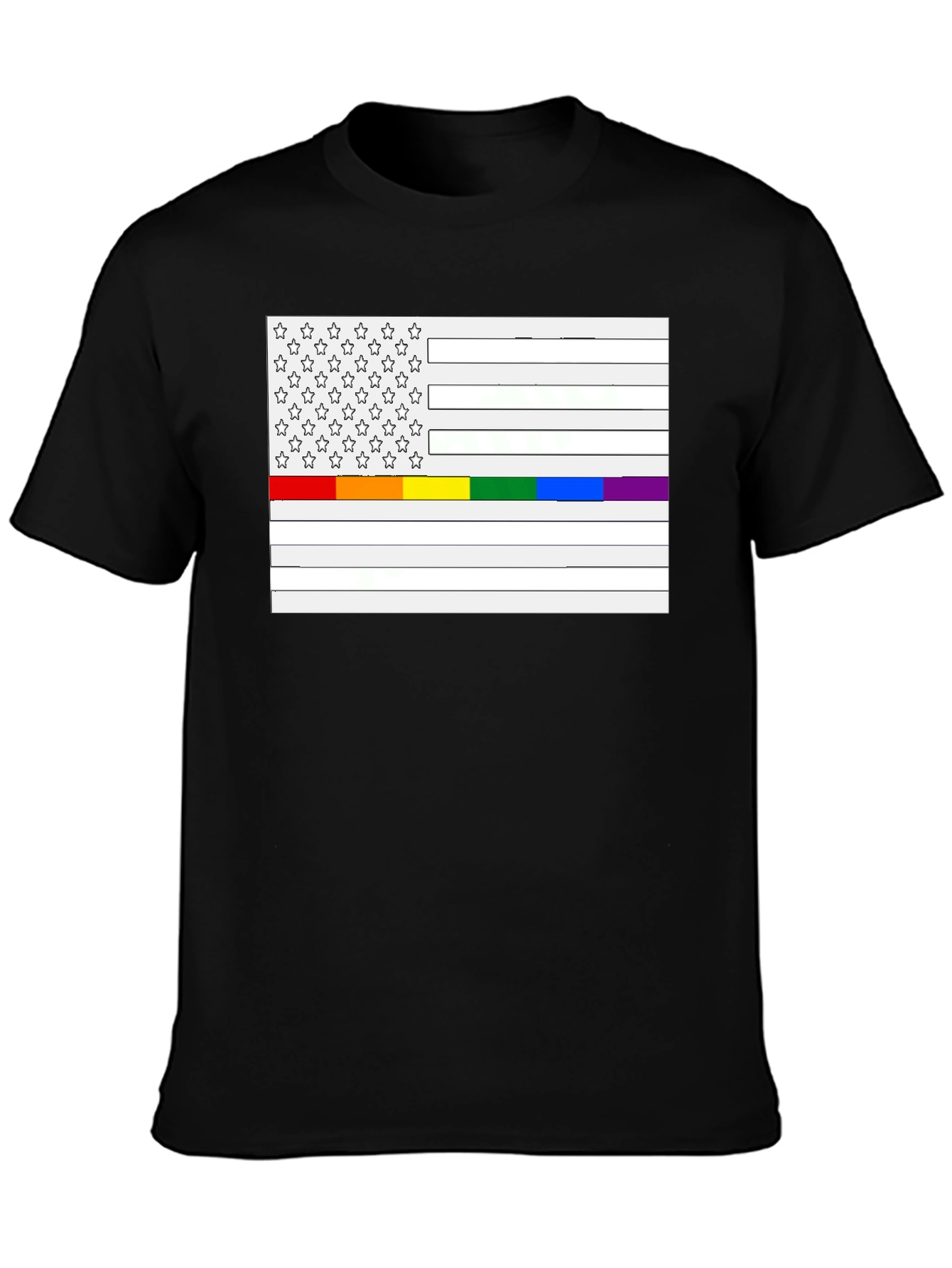 Pride Flag USA Mens T-Shirt