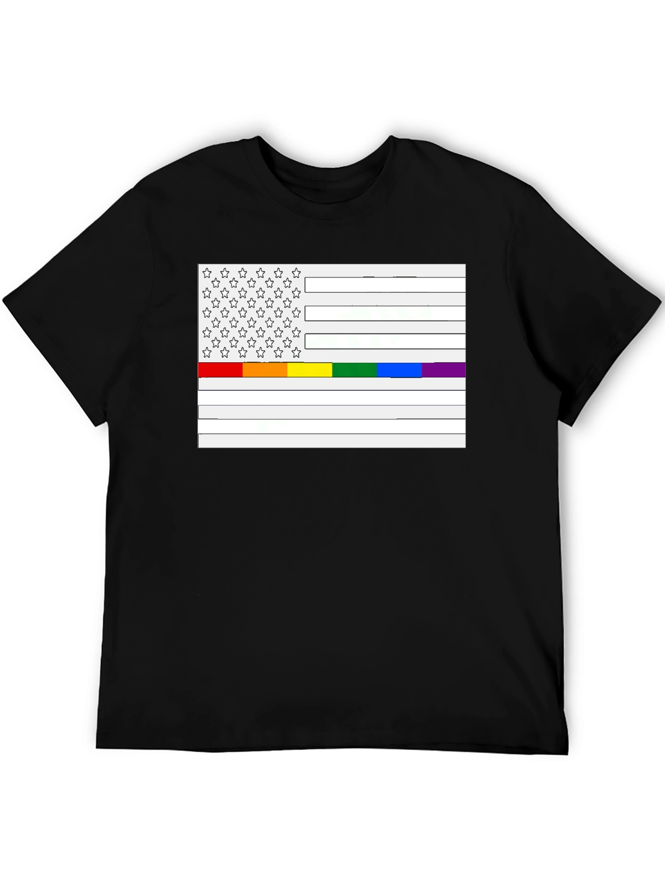 Pride Flag USA Mens T-Shirt