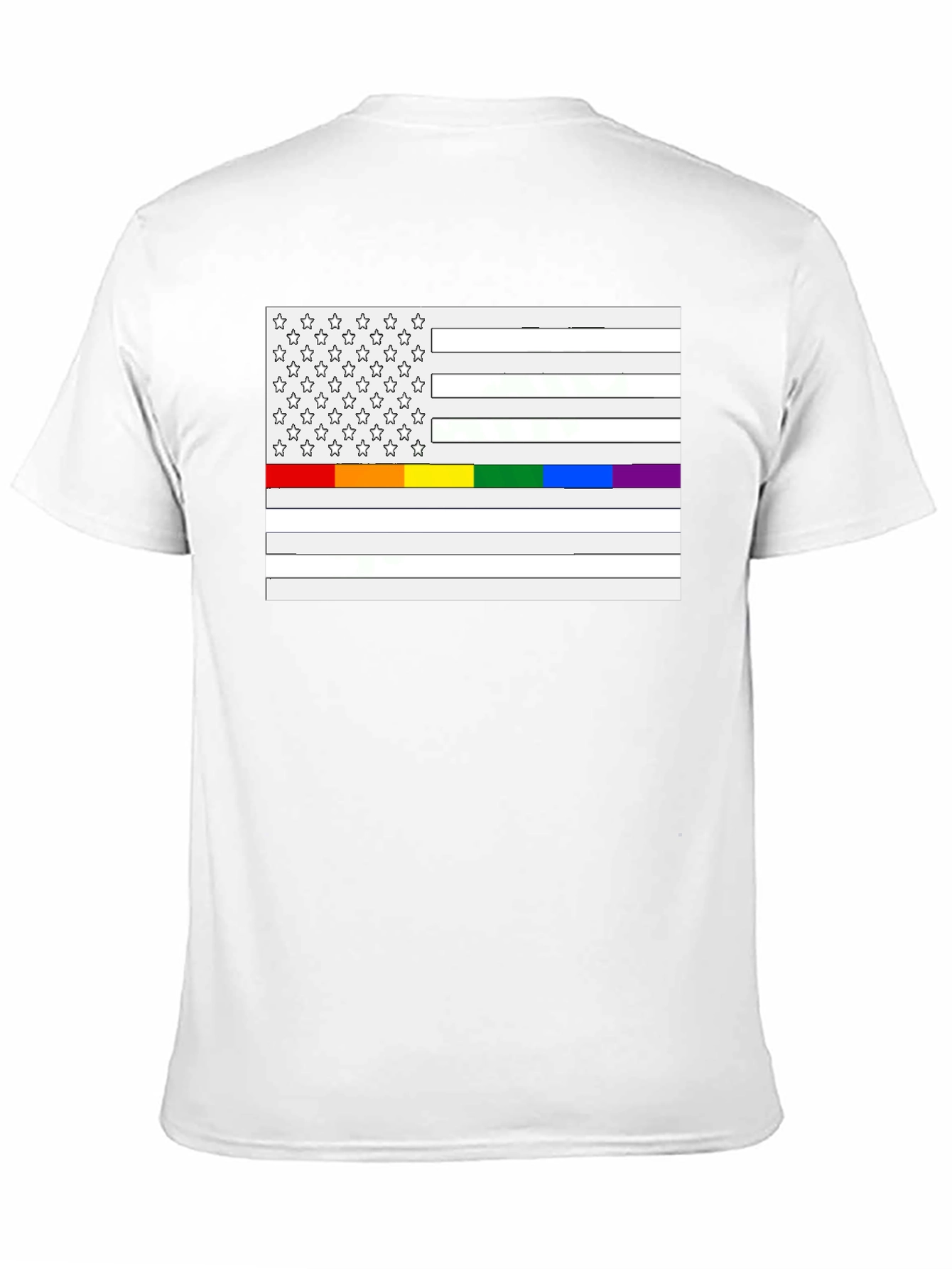 Pride Flag USA Mens T-Shirt