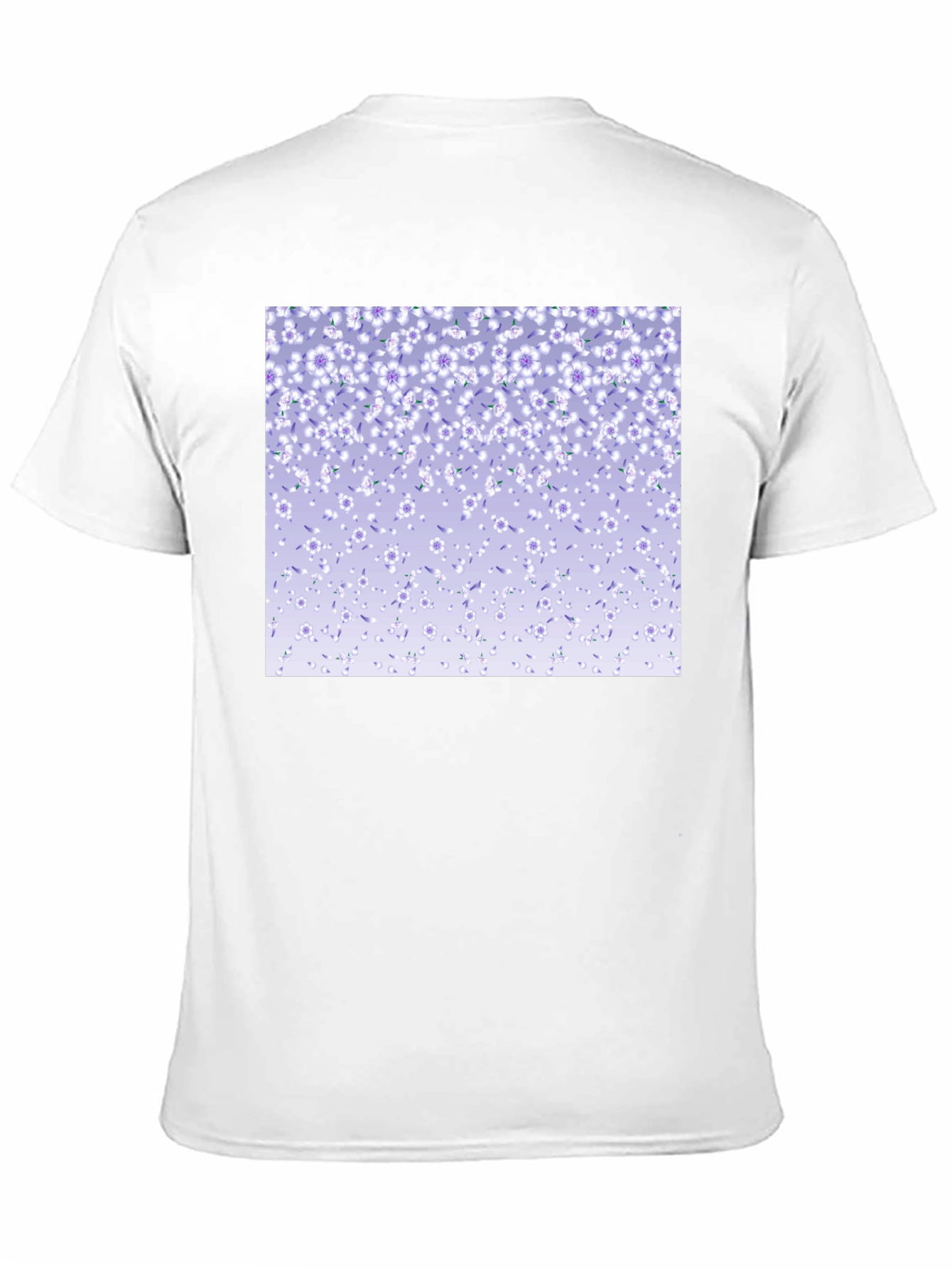 Floral Print T-Shirt - Casual Black Tee