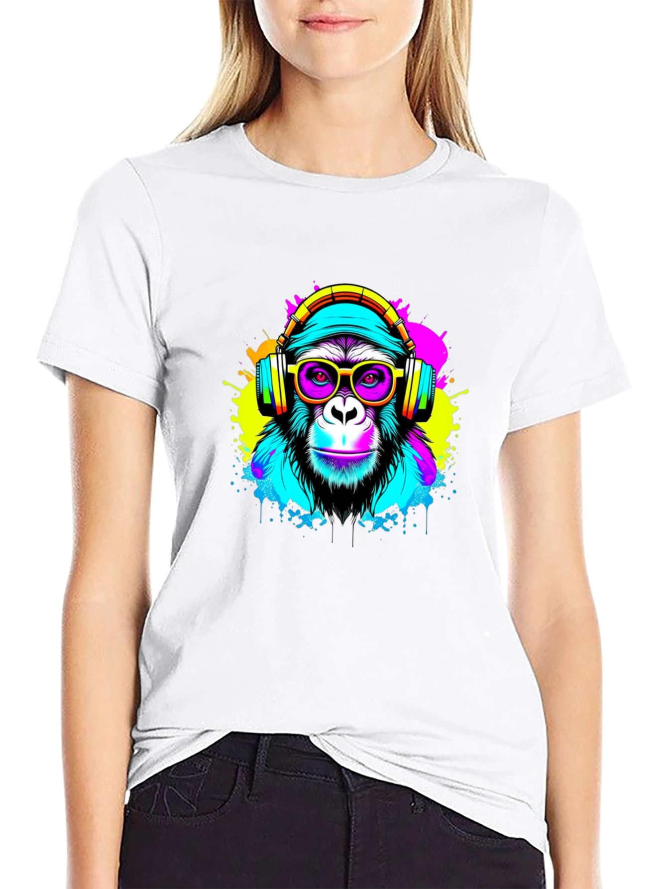 Neon Monkey Graphic Tee - DJ Ape Shirt