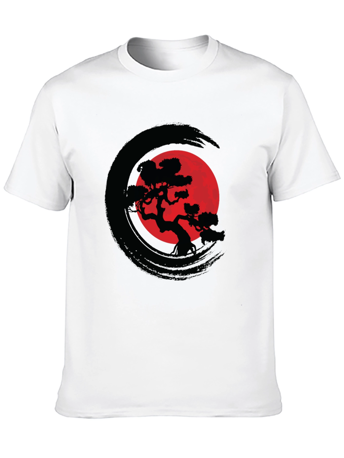 Zen Circle Bonsai Tree Graphic Tee