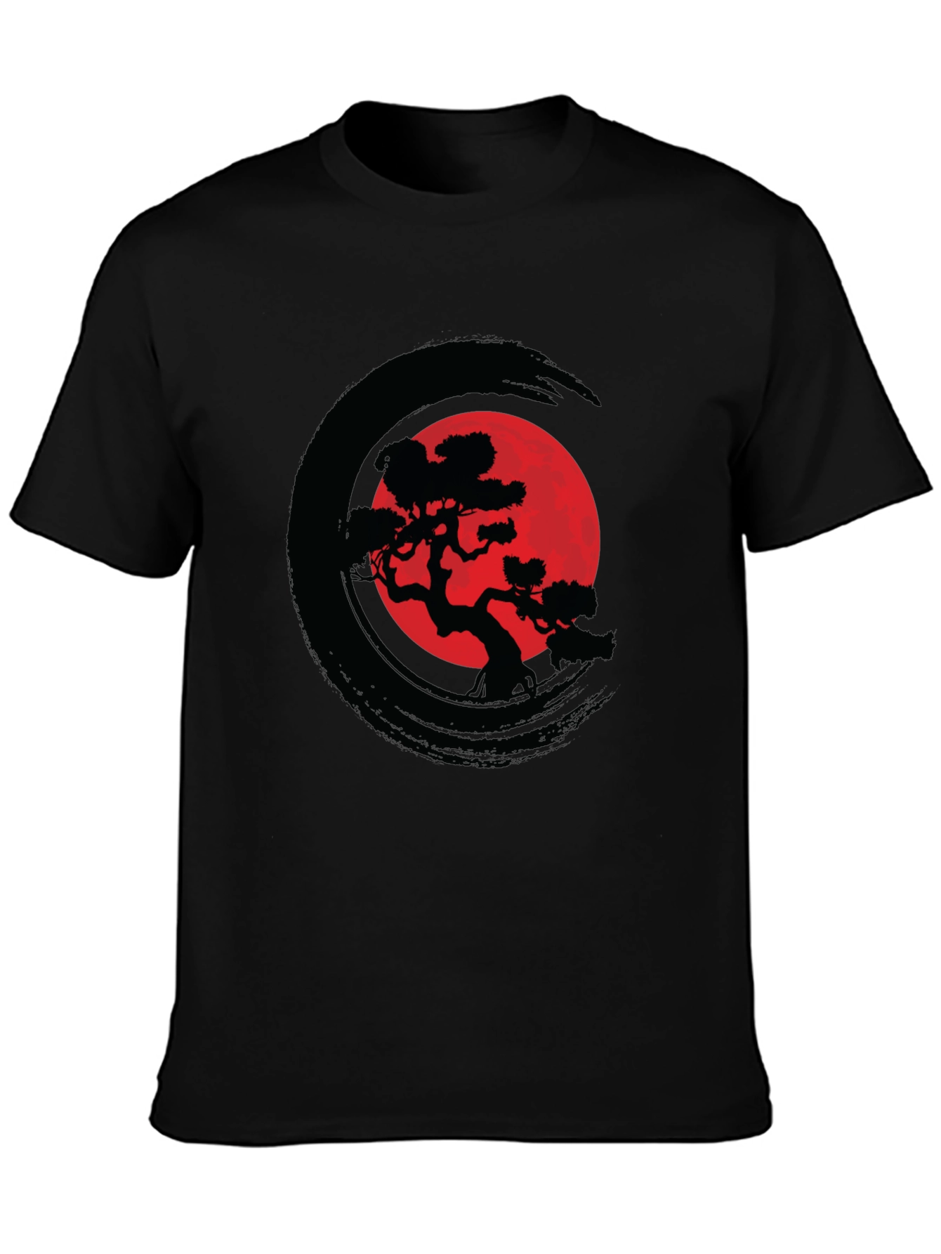 Zen Circle Bonsai Tree Graphic Tee