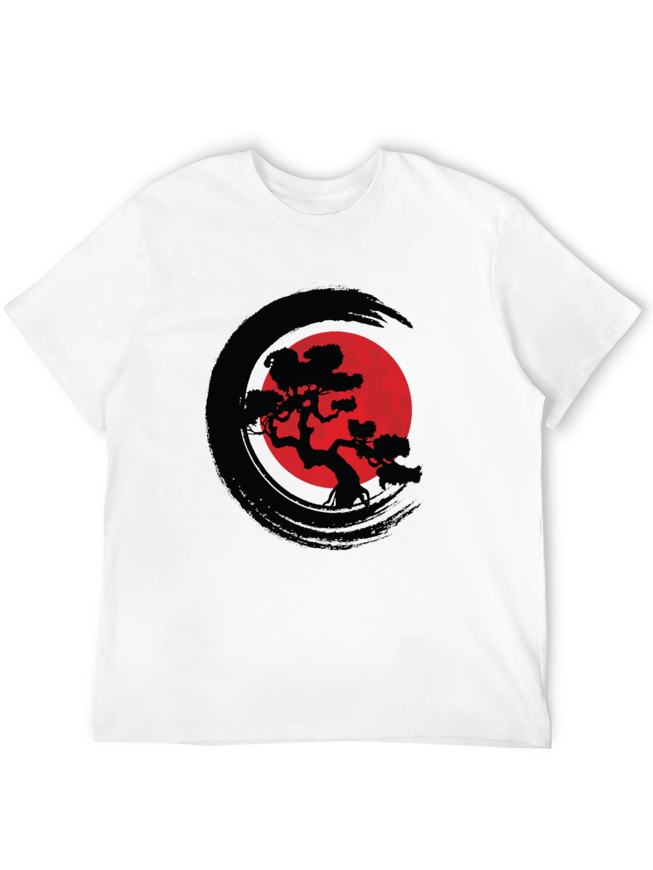 Zen Circle Bonsai Tree Graphic Tee