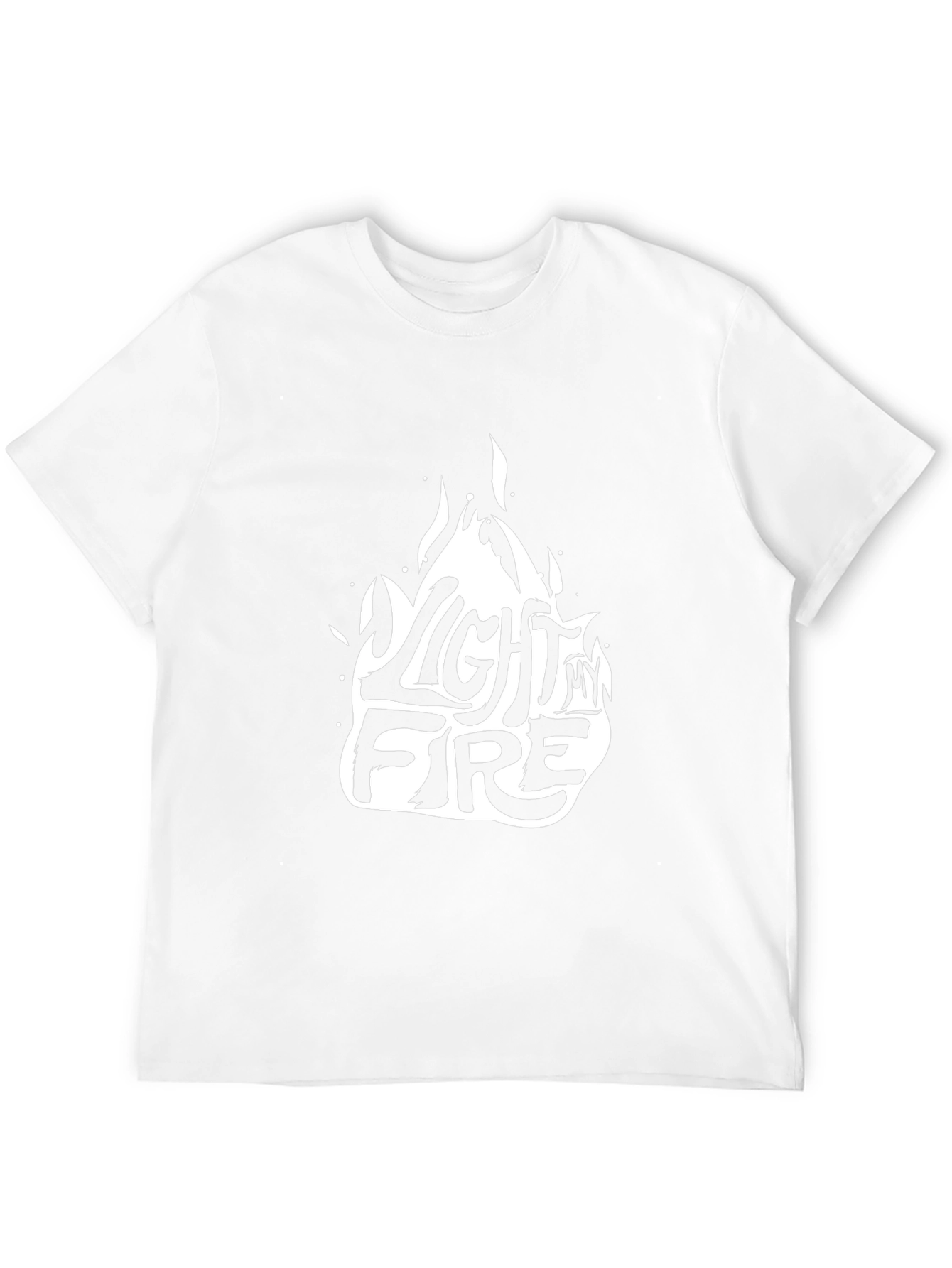 Light My Fire Graphic Tee - Black Cotton Blend