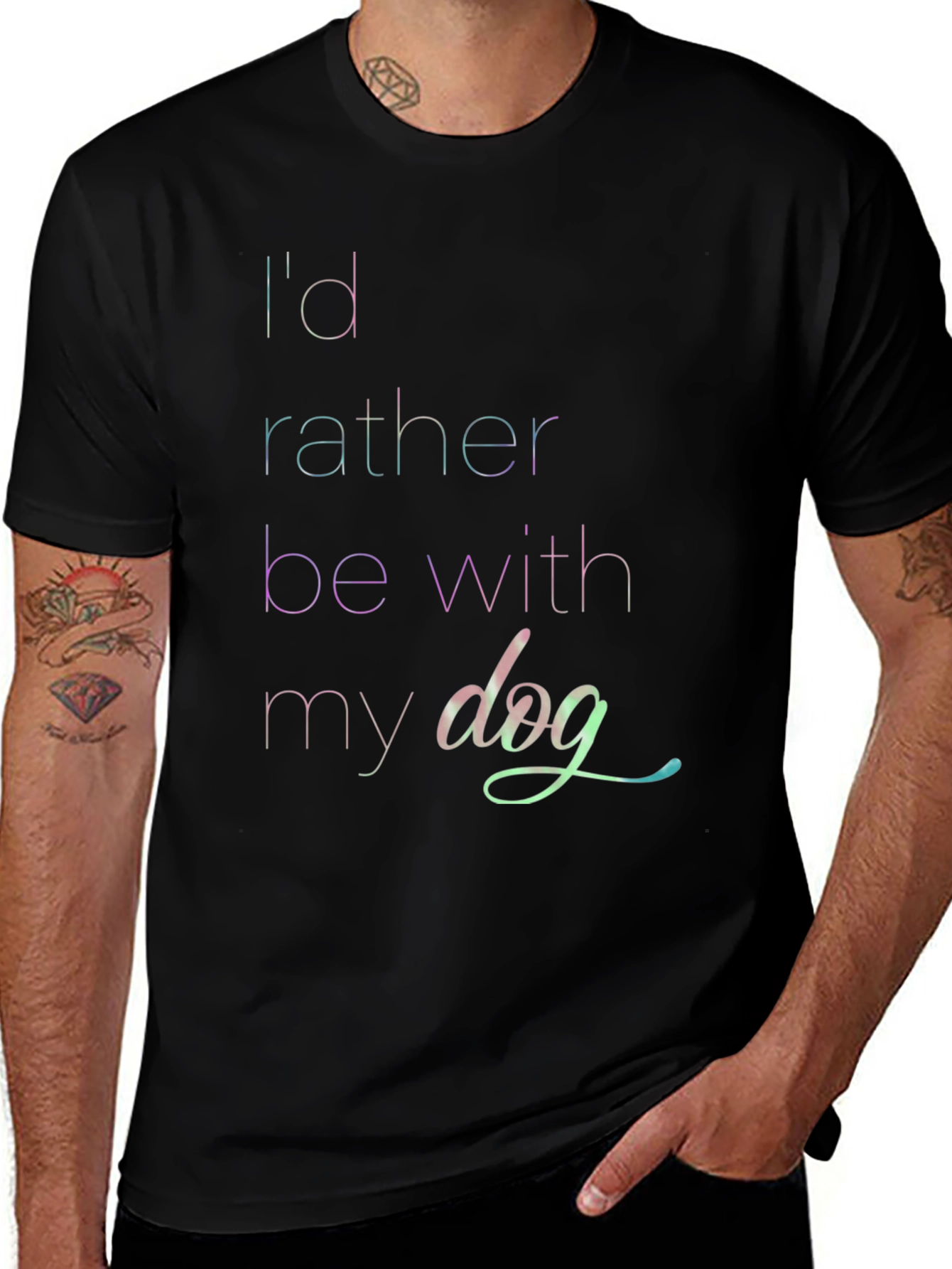 Id Rather Be With My Dog T-Shirt